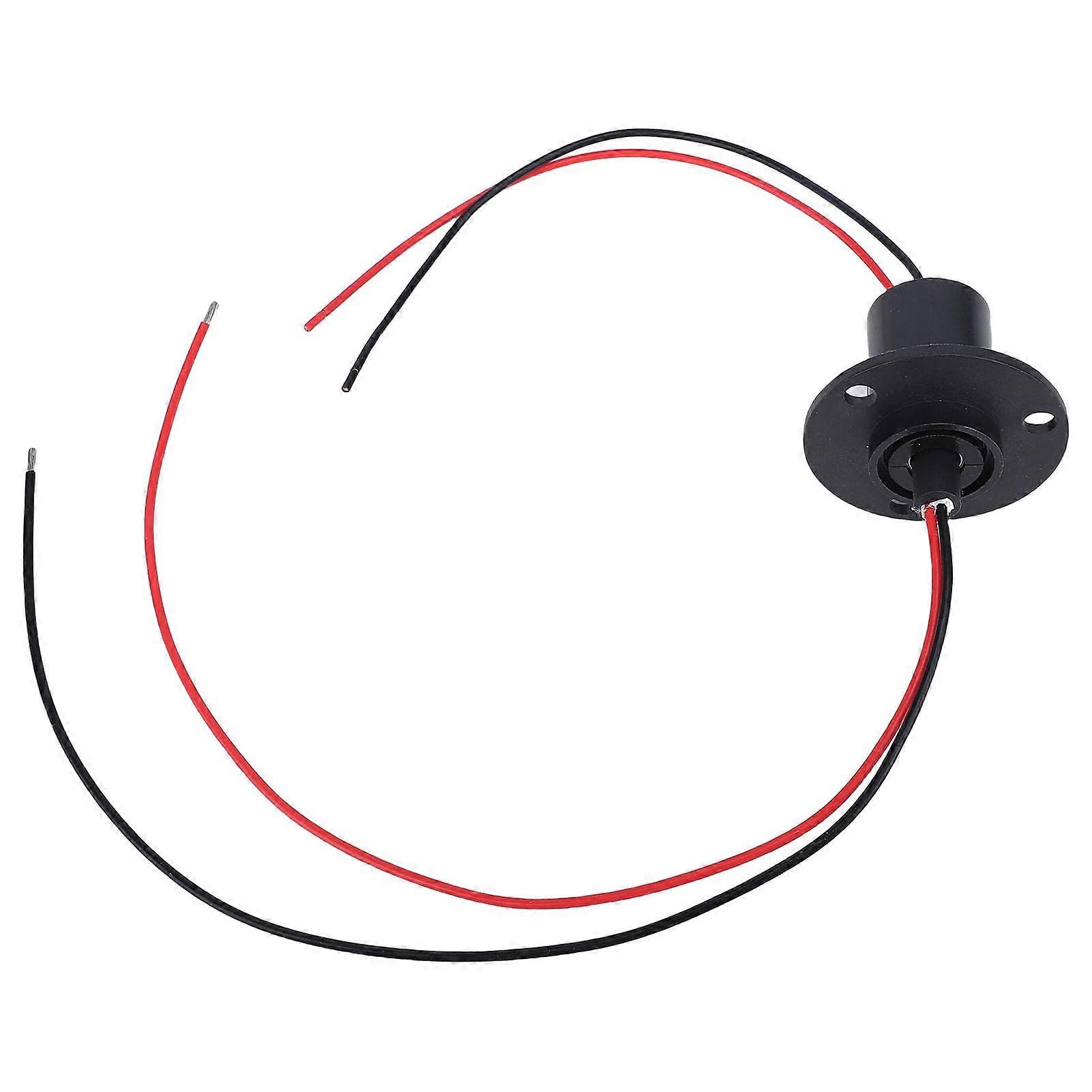 22mm Diameter Slip Ring, 2 Wires, 10A Per Circuit, 360 Degree Rotation, Fiber Brush Technology, CCTV Robots Turntables