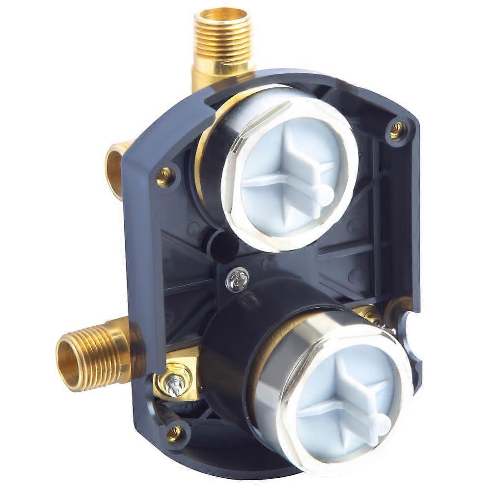 R22000WS Universal RoughIn Shower Valve with Diverter, 3/6Way, Solid Brass, Temp Control