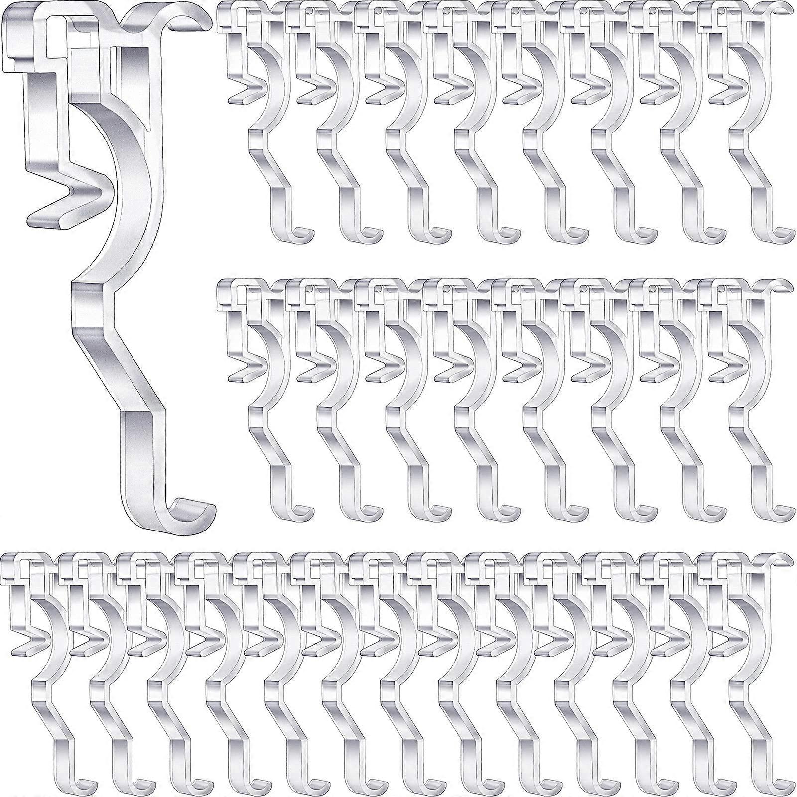 Valance Clips 2.5 Inch Clear ArcShaped Retainer Holders for Window Blinds, Invisible Support, 30pcs