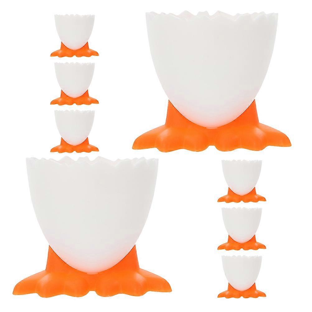 Breakfast Egg Cup Cartoon Egg Holders for Home 8Pcs Stable Boiled Eggs
