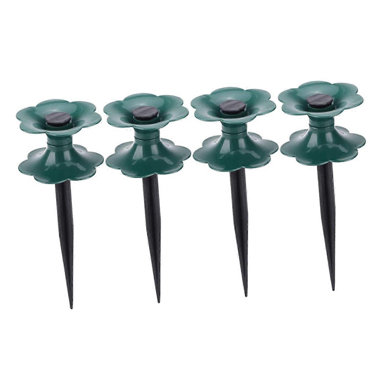 Garden Hose Guide Spike with Smooth Rolling for Flower Beds, 4 Pack Durable Tangle Rollers