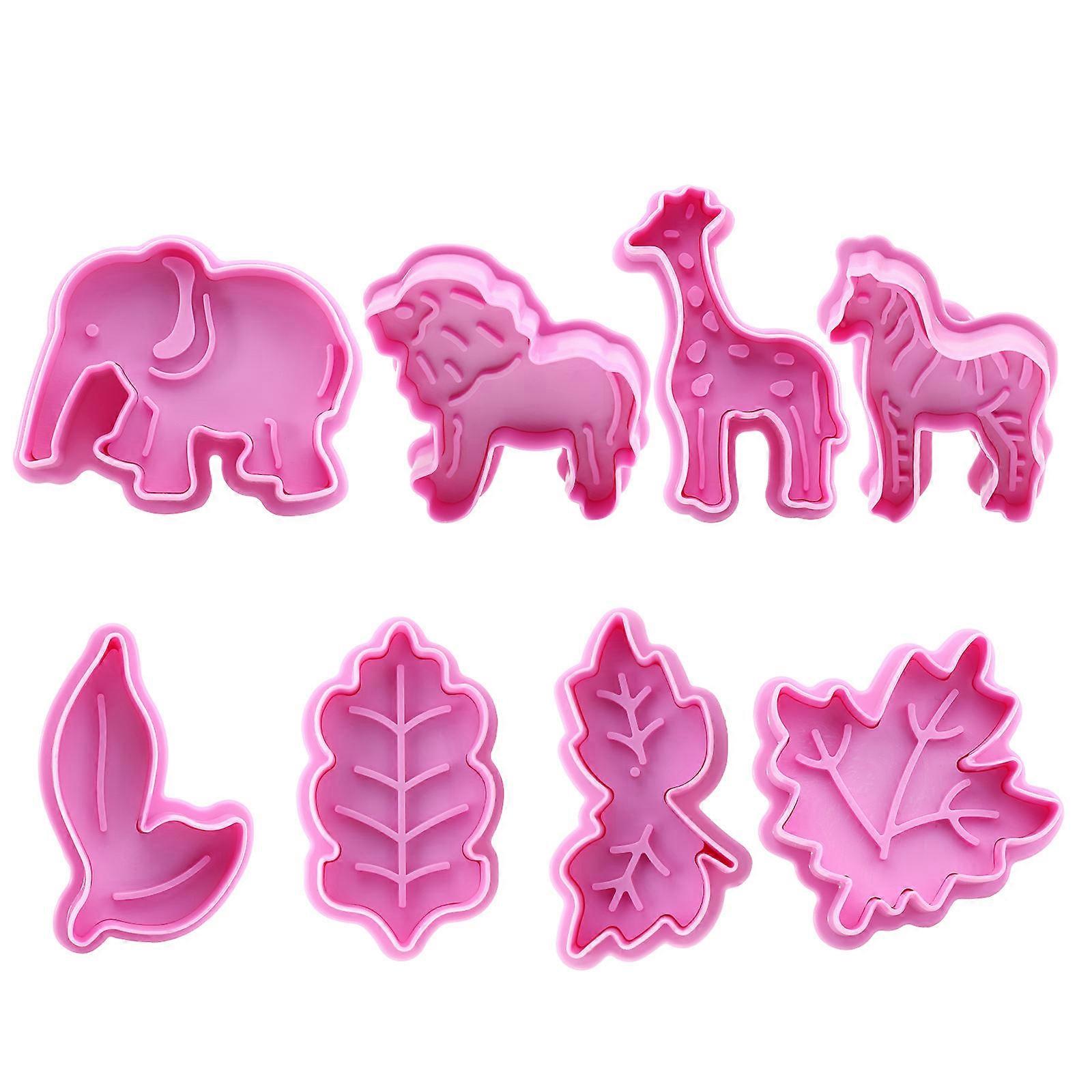 Cookie Molds 2Sets Biscuit Molds for Baking Use Cartoon Plastic Tools