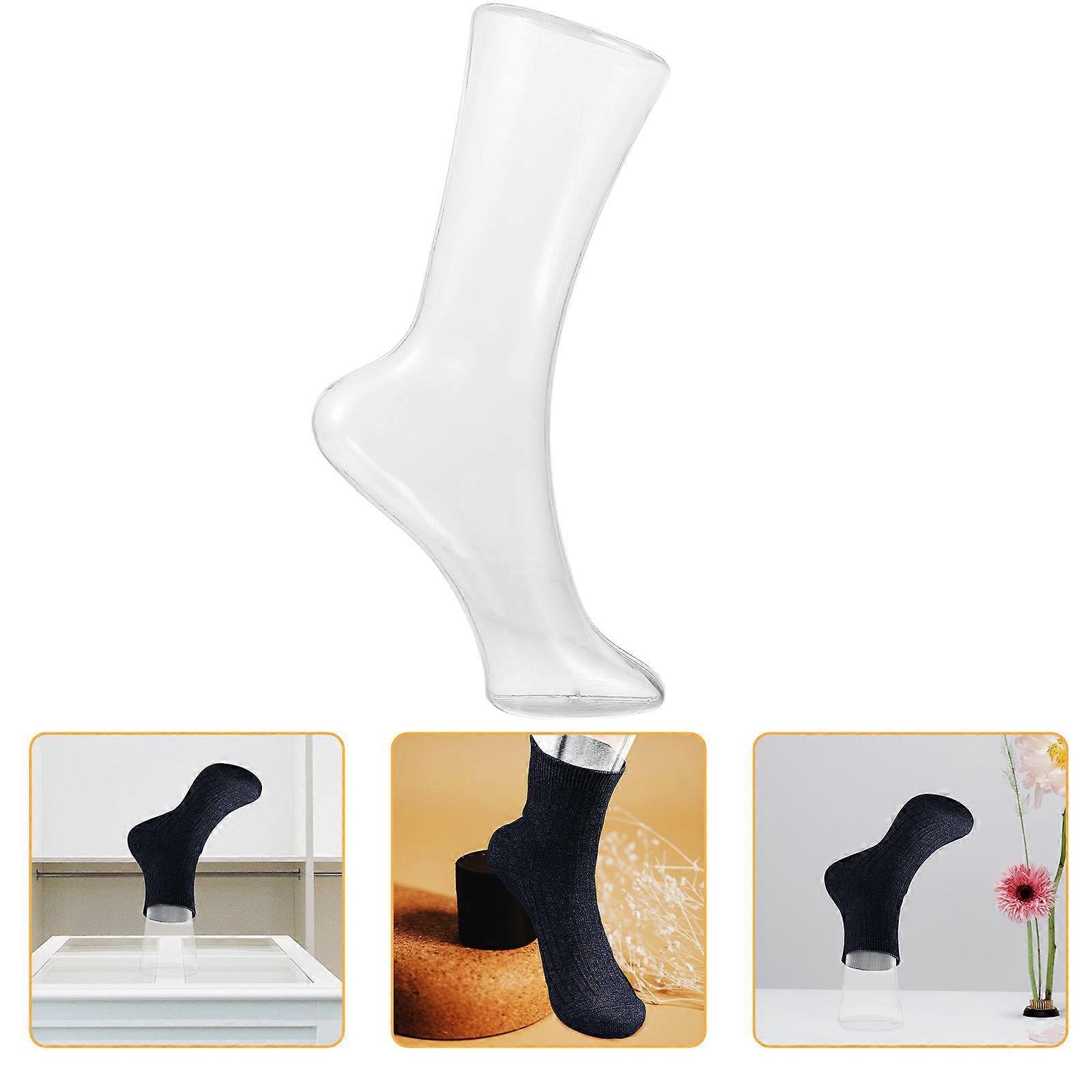Sock Display Clear Foot Model for Store Use Plastic