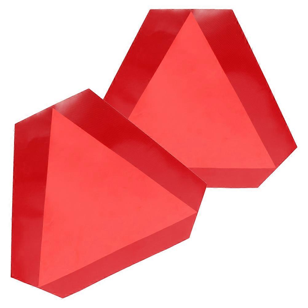 Reflective Red Triangle Slow Moving Vehicle Sign for Car Use 2Pcs Set