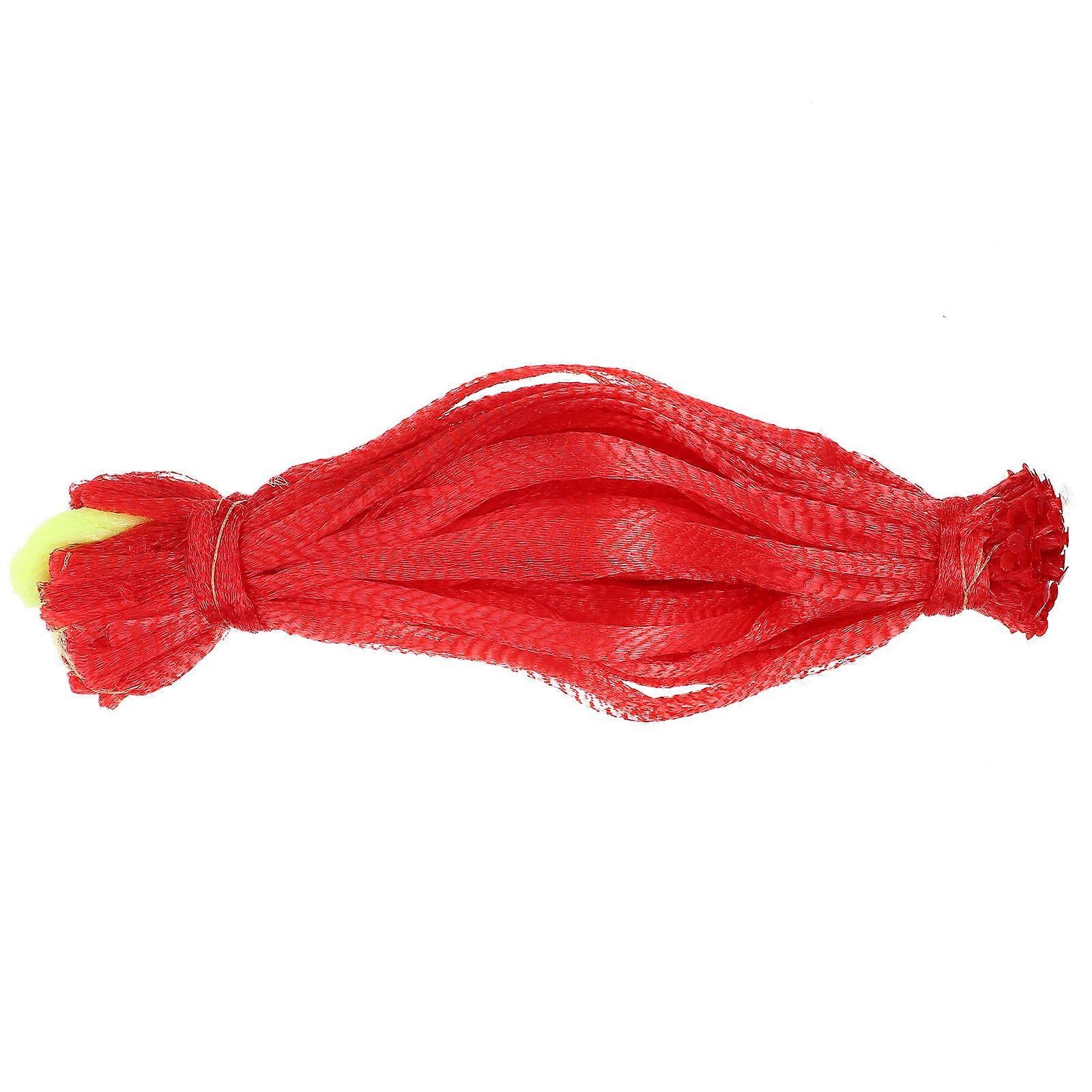 Nylon Watermelon Mesh Bags for Household Use with Drawstring 100Pcs Red