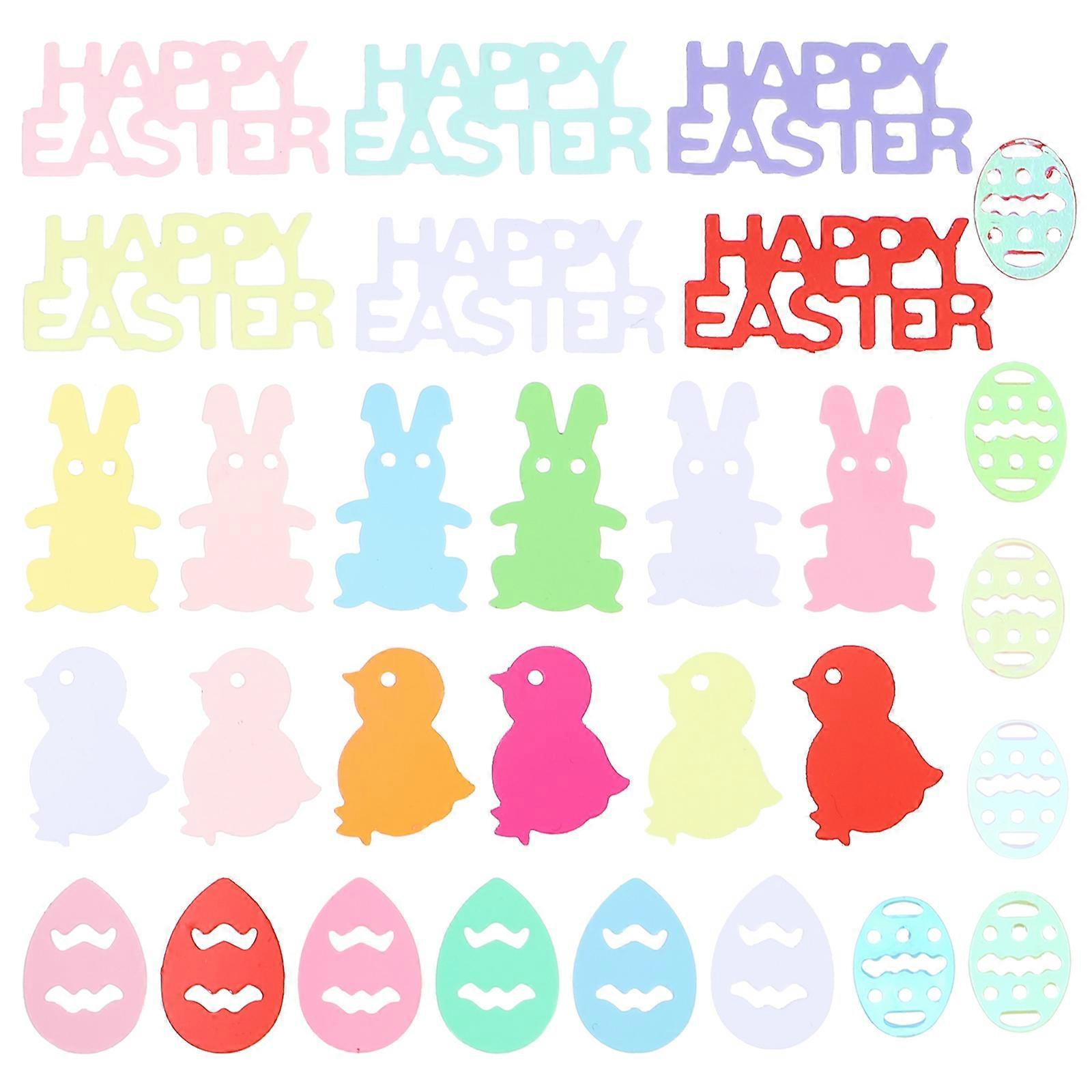 Festival Confetti Easter Bunny Egg PVC Decoration for Use