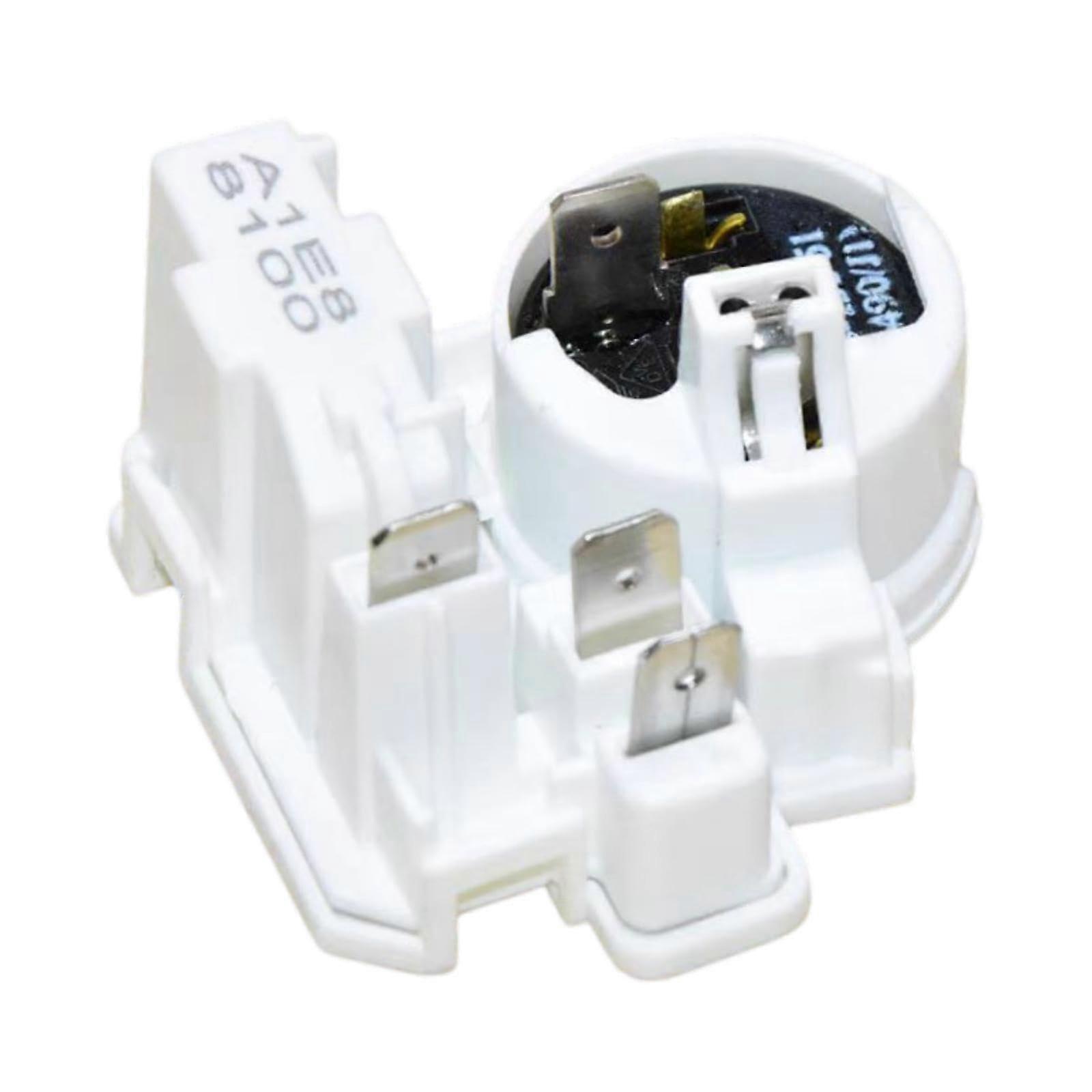 Refrigerator Compressor Starter Relay with Overload Protection, Universal 3 Pin Fridge PTC Replacement