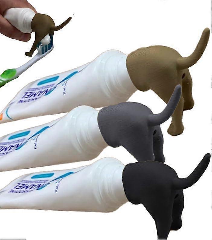 Funny Toothpaste Cap Set  Cute Dog Butt Design for Easy and Fun Toothpaste Dispensing