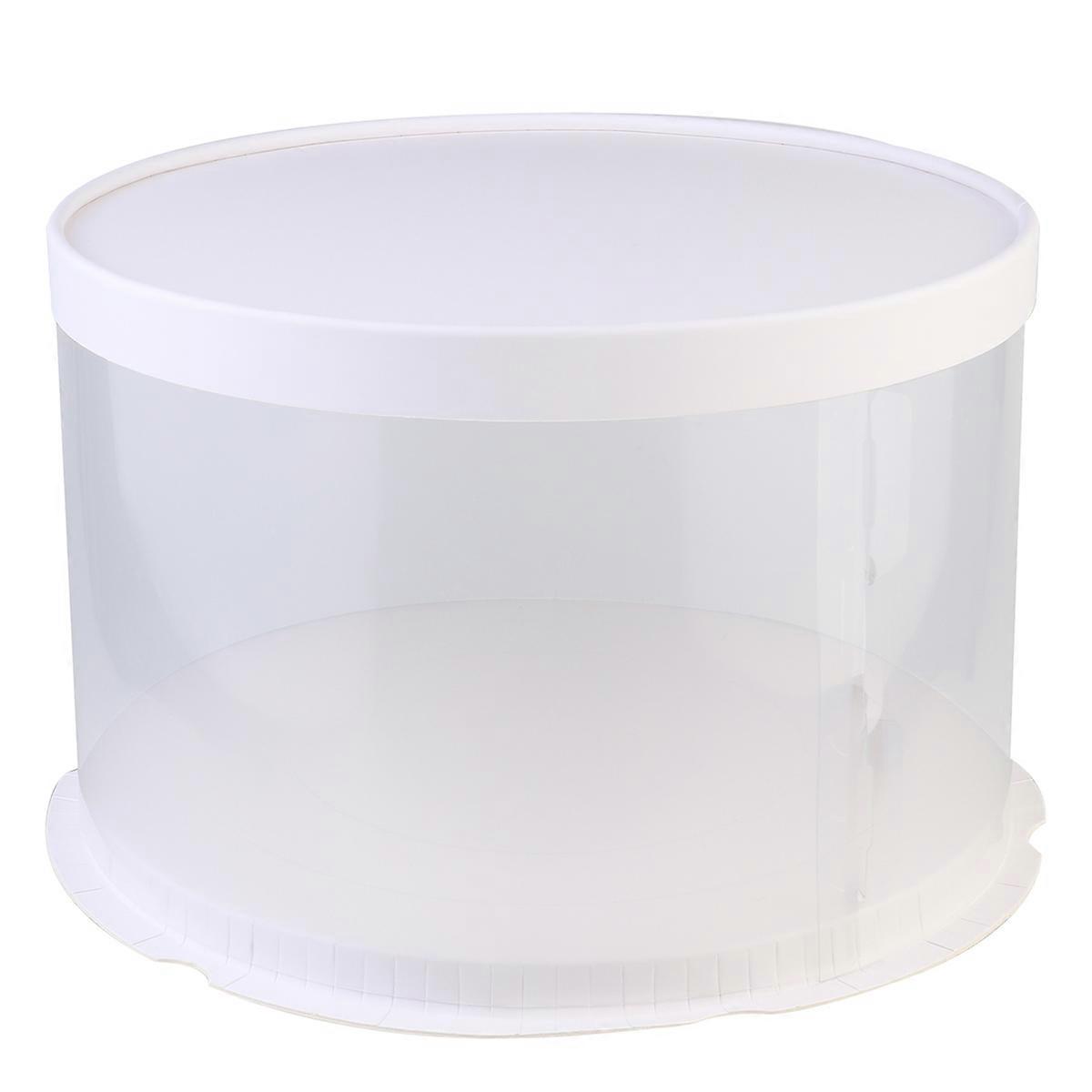 Cake Boxes Plastic for Wedding Cake Packaging 3Pcs Paper Lid Included