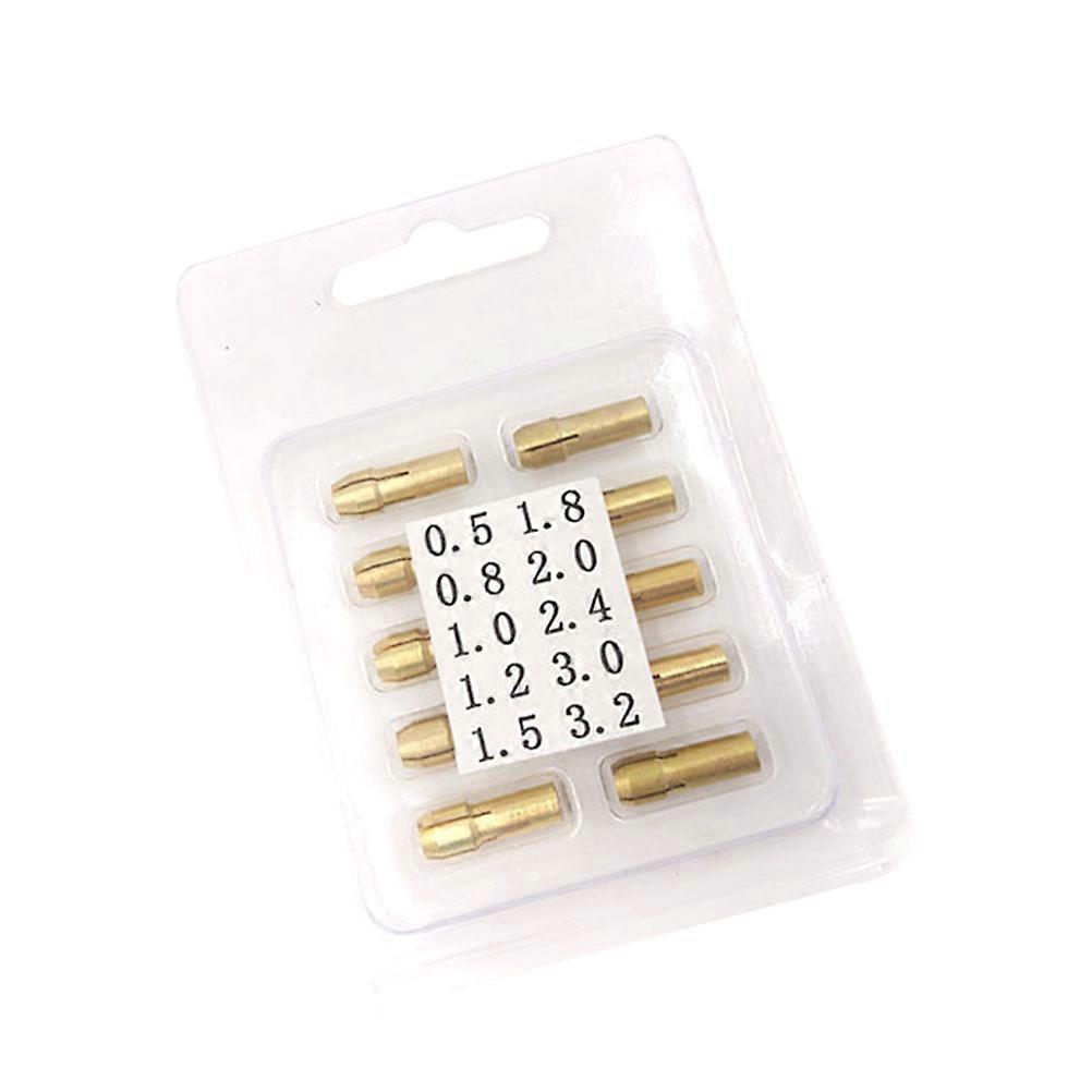 Rotary Tool Brass Collet Drill Clamp for Precise Use 20Pcs