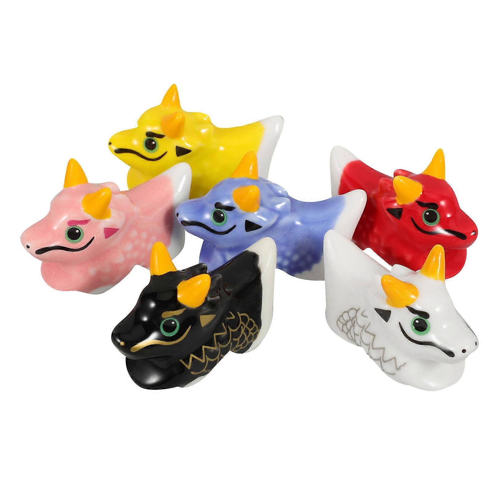 Ceramic Chopsticks Rest Dragon Shape for Table Decoration 30Pcs Set