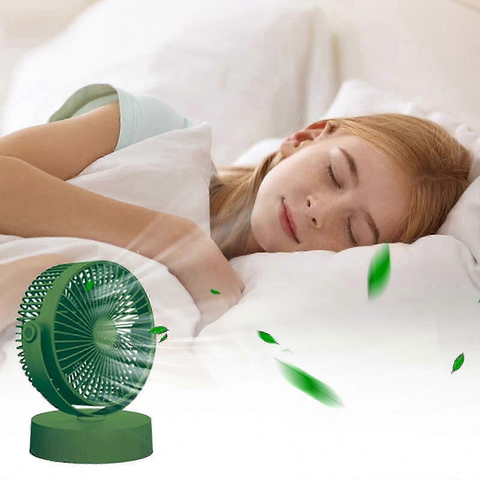 Adjustable Height Portable Fan - Compact Folding Design for Easy Storage and Use