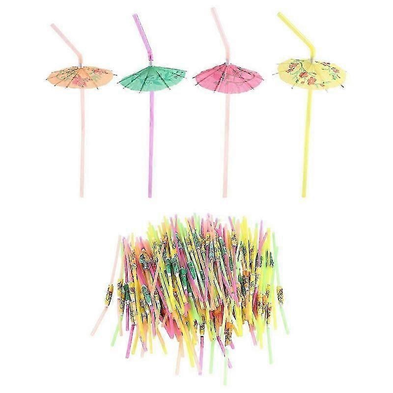 drinking straws 150 pcs umbrella design for beach parties