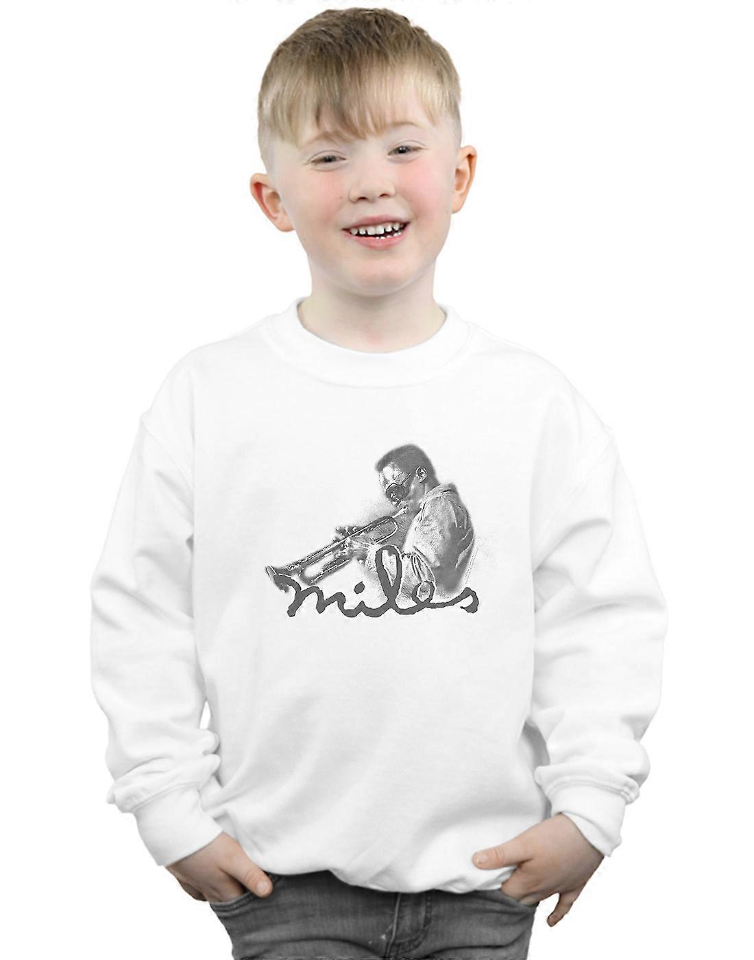 마일즈 데이비스 보이즈 프로필 스케치 스웨트셔츠