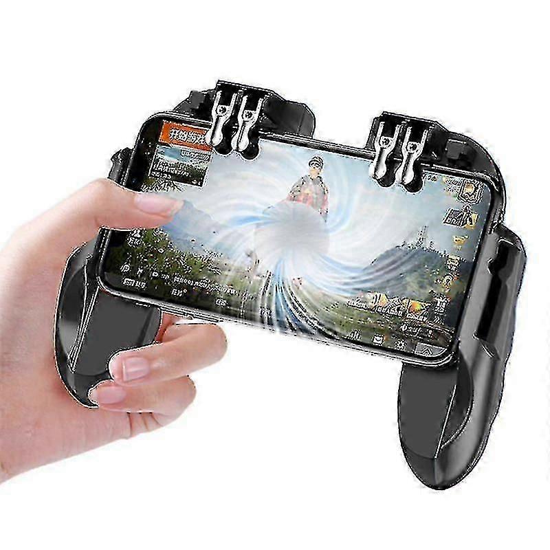 Mobile Game Controller With Fan Compatible With Pubg 6 Finger Control, Handle