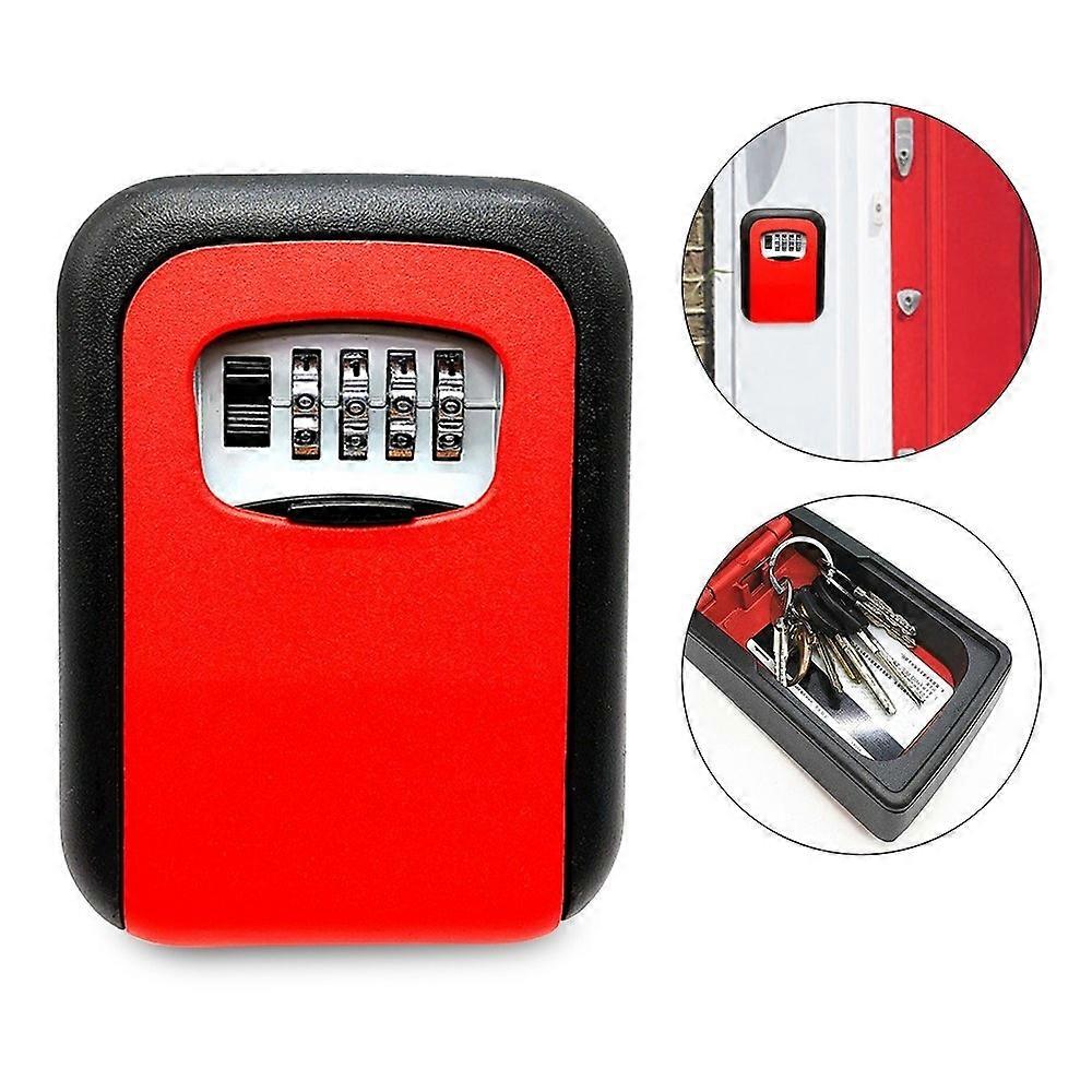 4-Digit Combination Lock Wall Mounted Key Storage Box Security Car Home Key Safe Box