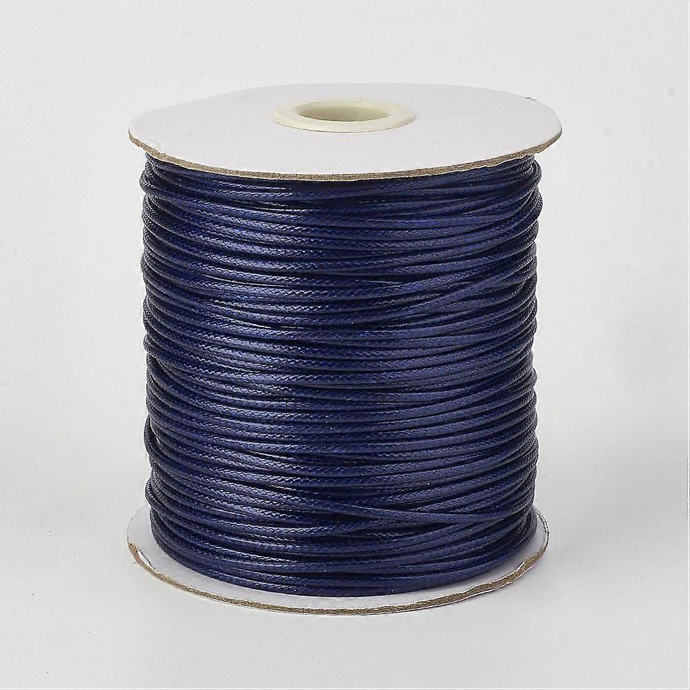 Eco-Friendly Korean Waxed Polyester Cord Midnight Blue 2mm about 90yards/roll(80m/roll)
