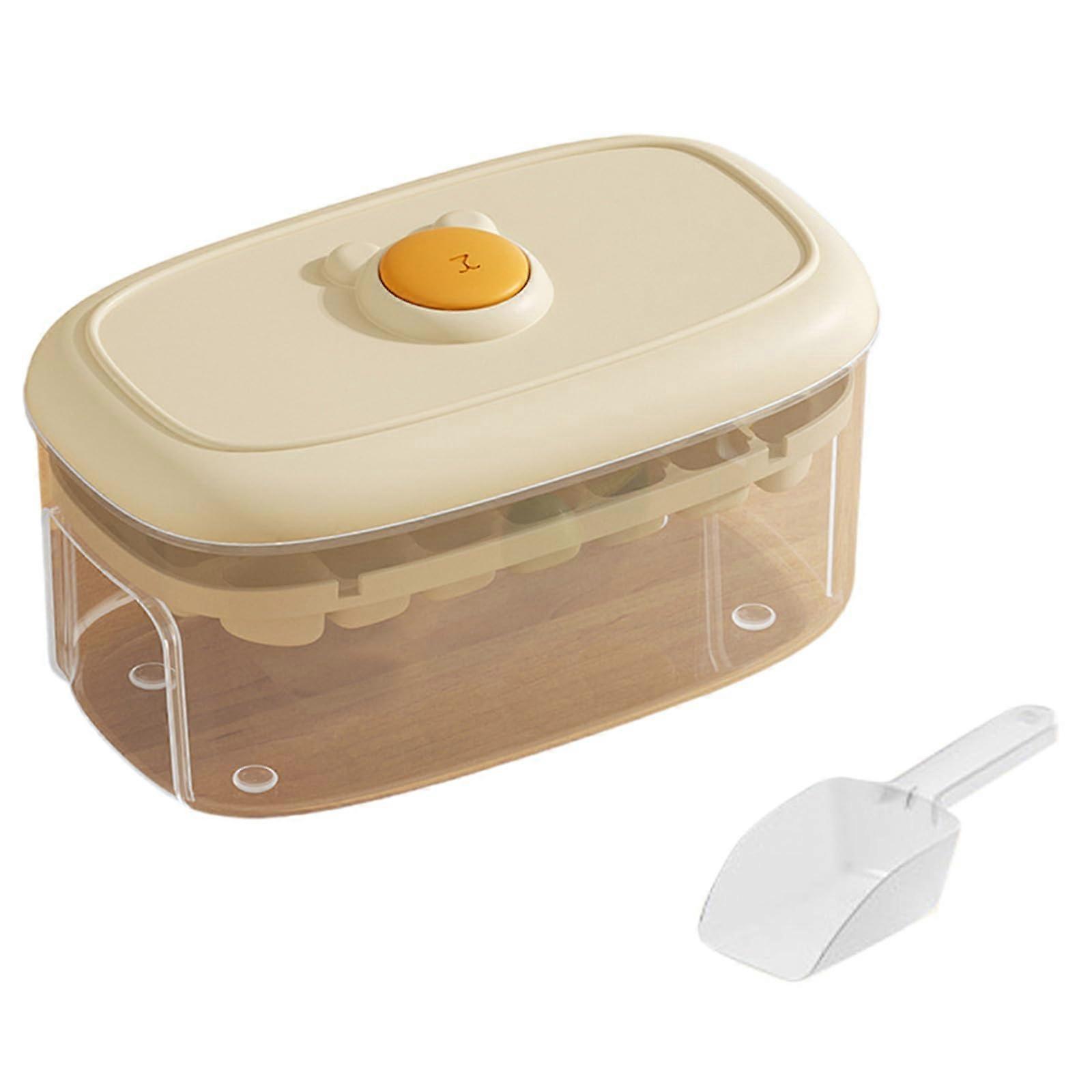 Ice Cube Tray with Leak Proof Lid, Easy Release Double Layer Stackable Maker for Cocktails