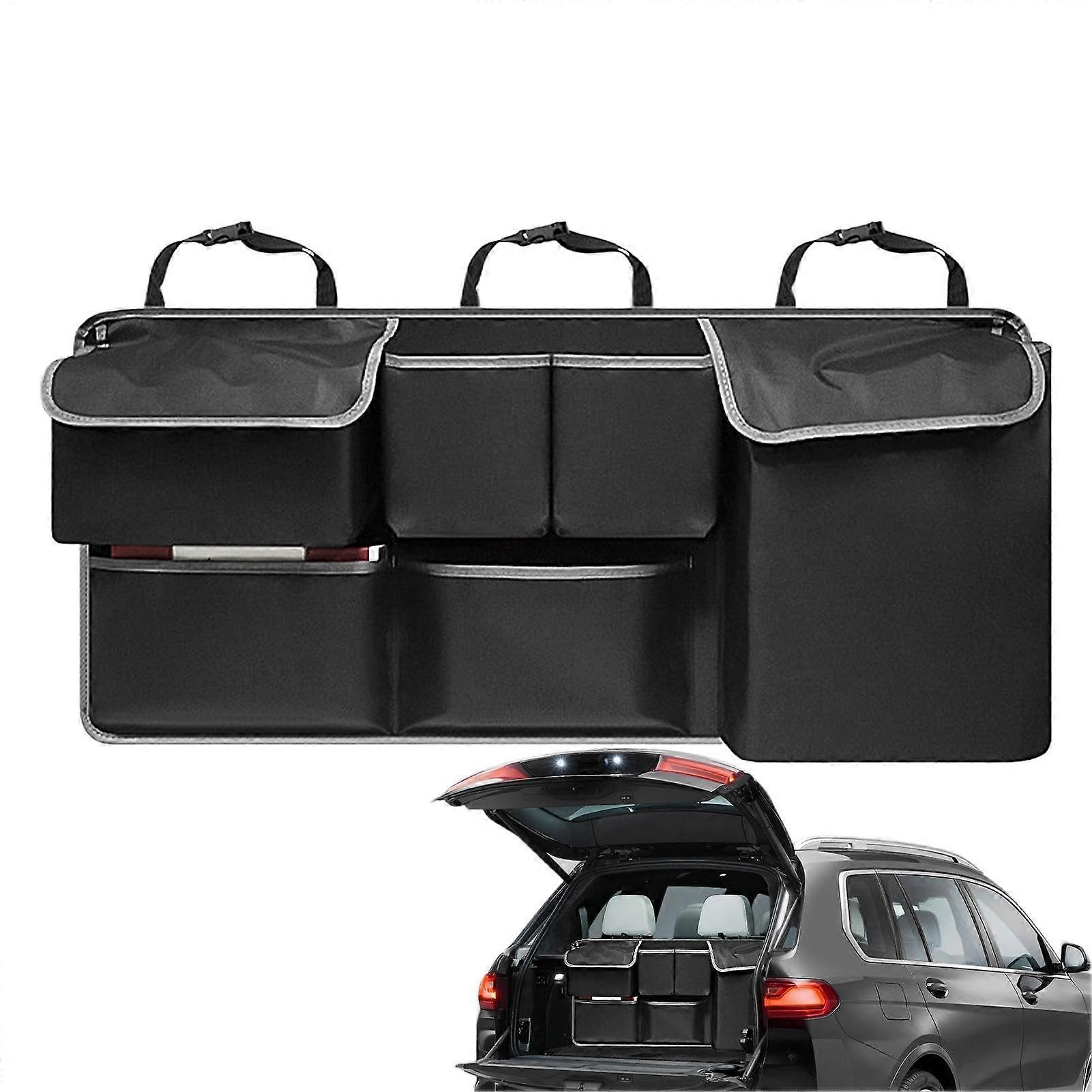 Car Trunk Organizer Large Capacity Foldable Waterproof Oxford SUV Storage Bag with Multiple Pockets