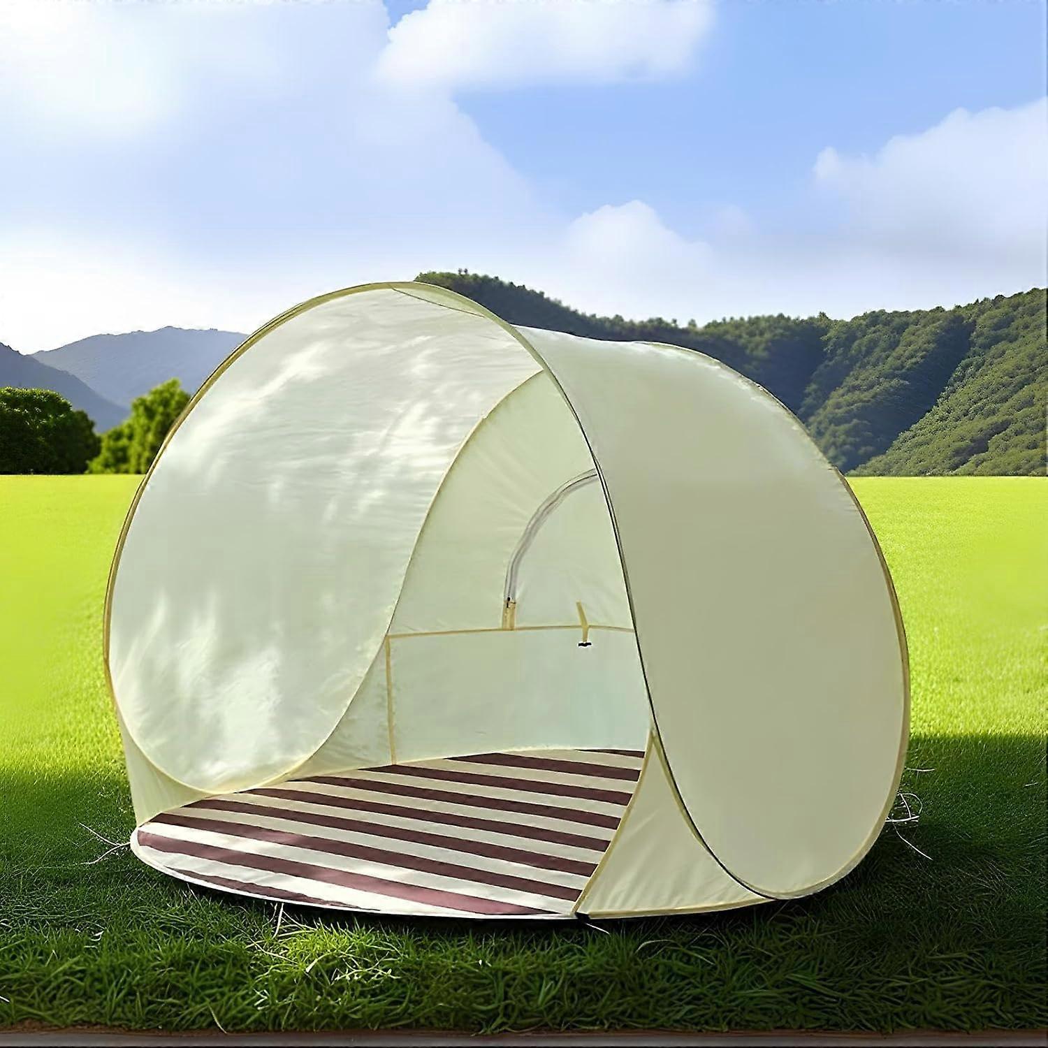 Automatic Foldable Beach Tent with UV Protection, Breathable Mesh and Windproof Stability for Outdoor