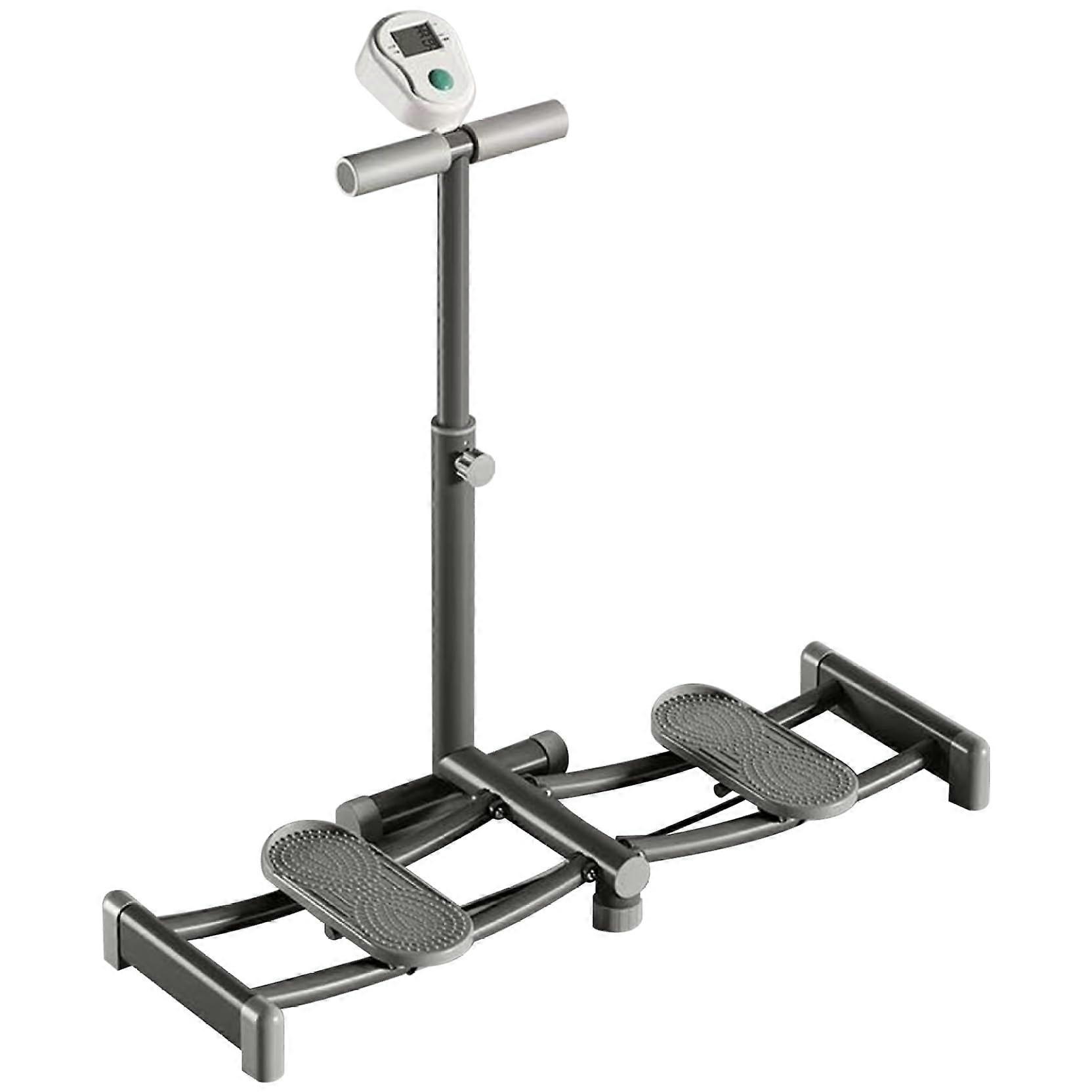 Foldable Ski Exercise Machine with NonSlip Pedals and Data Display for FullBody Home Workout