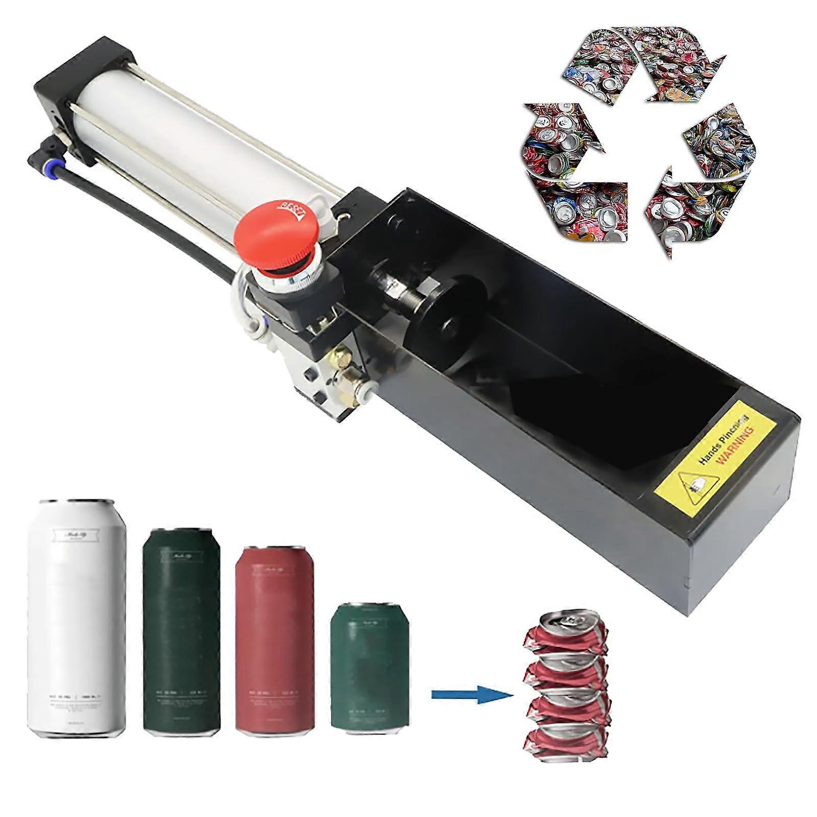 Pneumatic Aluminum Can Crusher 16oz Wall Mounted with Auto Ejection for Easy Recycling