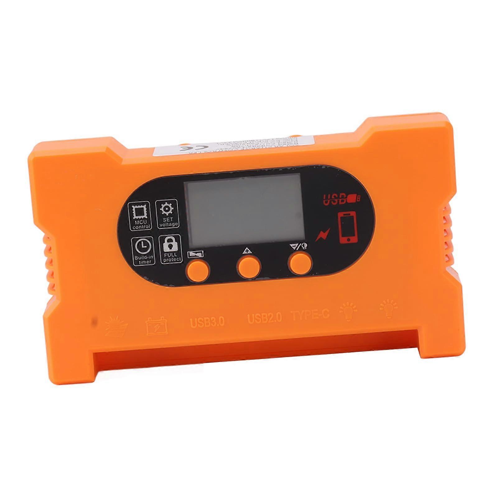 80A MPPT Solar Charge Controller 12V 24V Auto Voltage Dual USB Type C DC5521 Off Grid