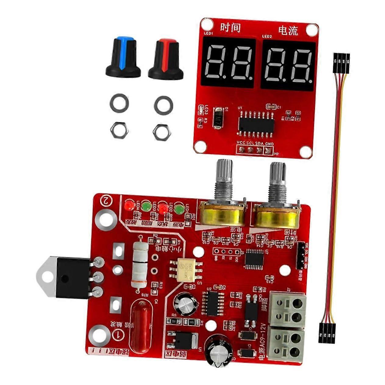 40A Spot Welder Control Board with Adjustable Welding Time and Digital Display for DIY Upgrade