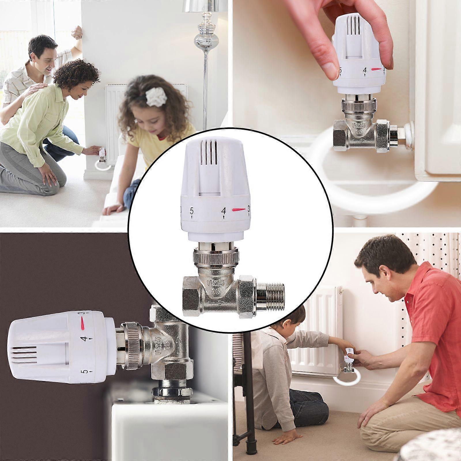 Automatic Thermostatic Radiator Temperature Control Angle Floor Heat