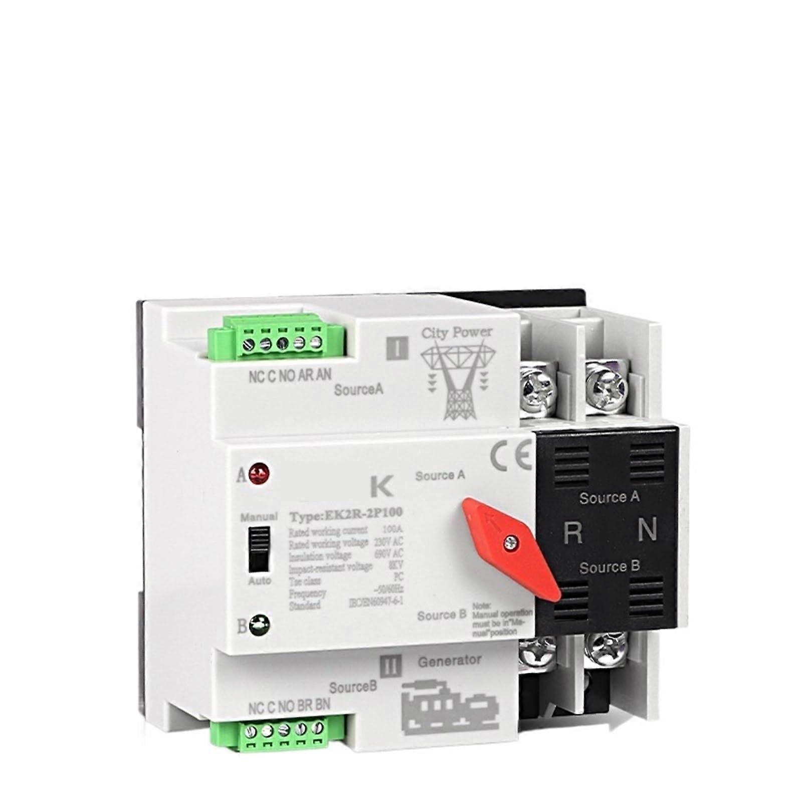 Dual Power Automatic Transfer Switch 4P 40A 220V Generator ATS with Reliable Voltage Relay