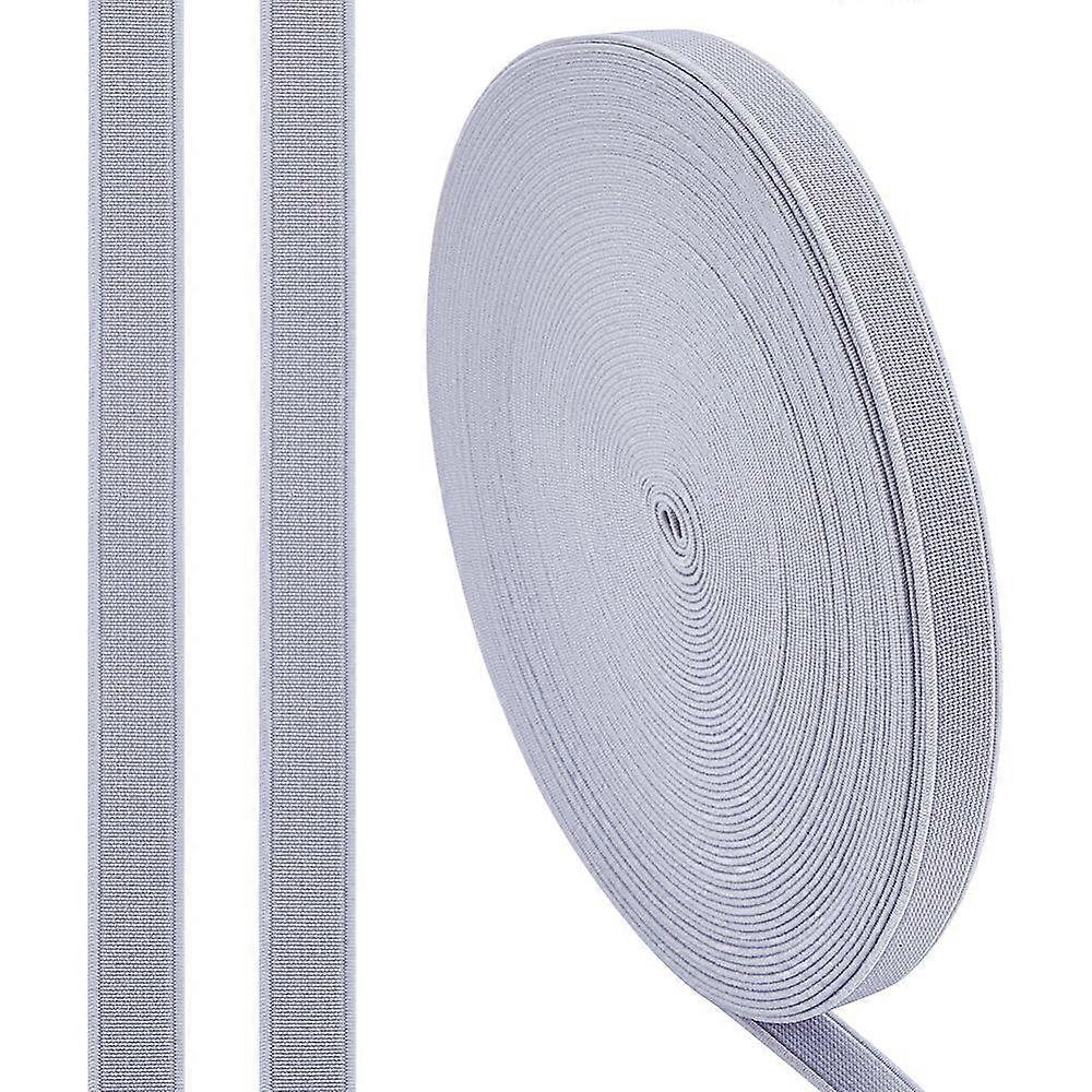 Elastic Fibre Cords Flat Silver 15.5mm 17.50 Yards(16m)/Roll