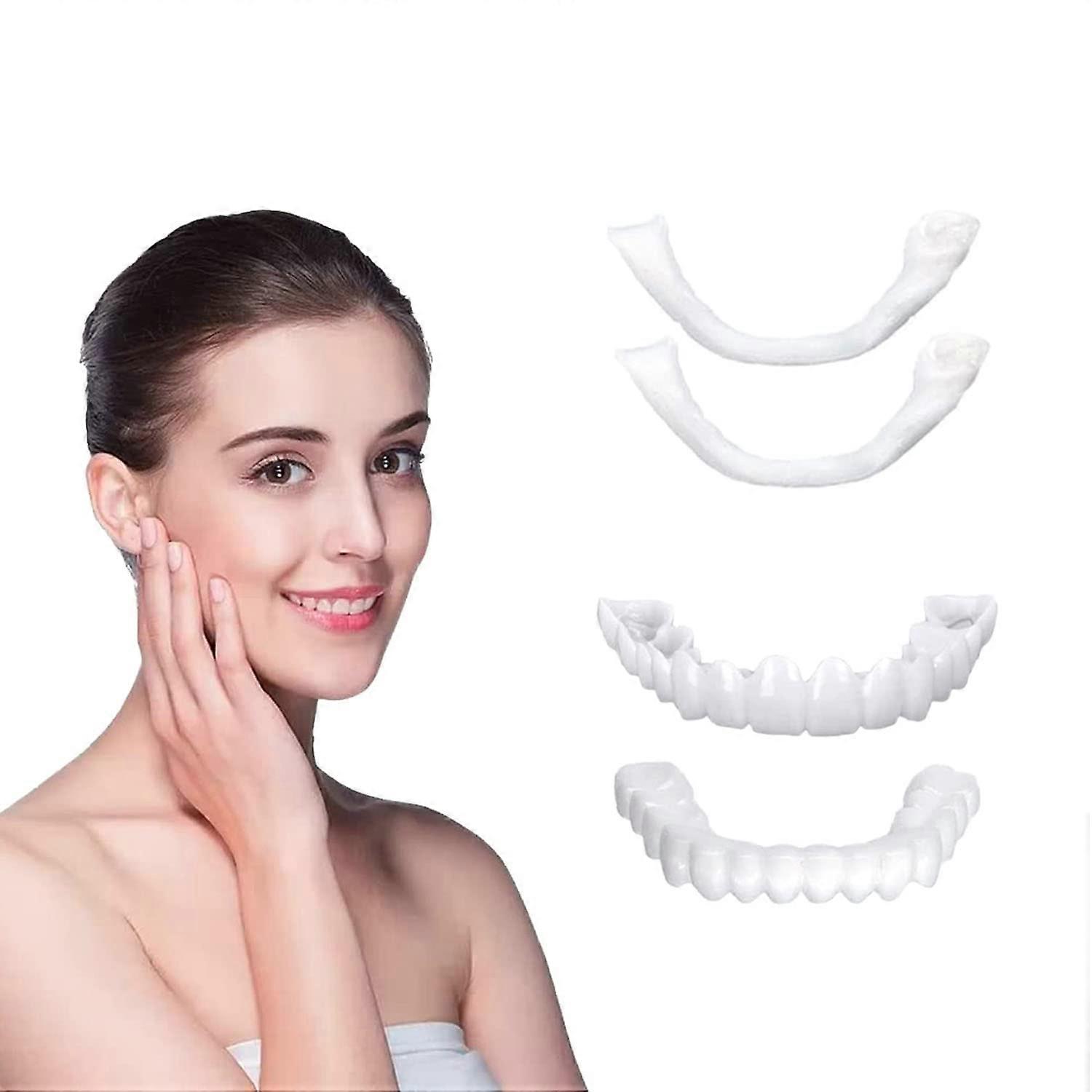Veneers for Missing Teeth, Instant Smile Cover, Natural A1 Shade Reusable False Teeth