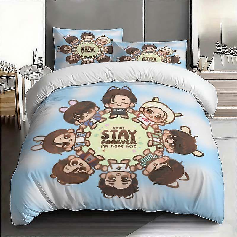 Idol Group Q Version Illustration Pattern Set Soft and Comfortable Bedding Set
