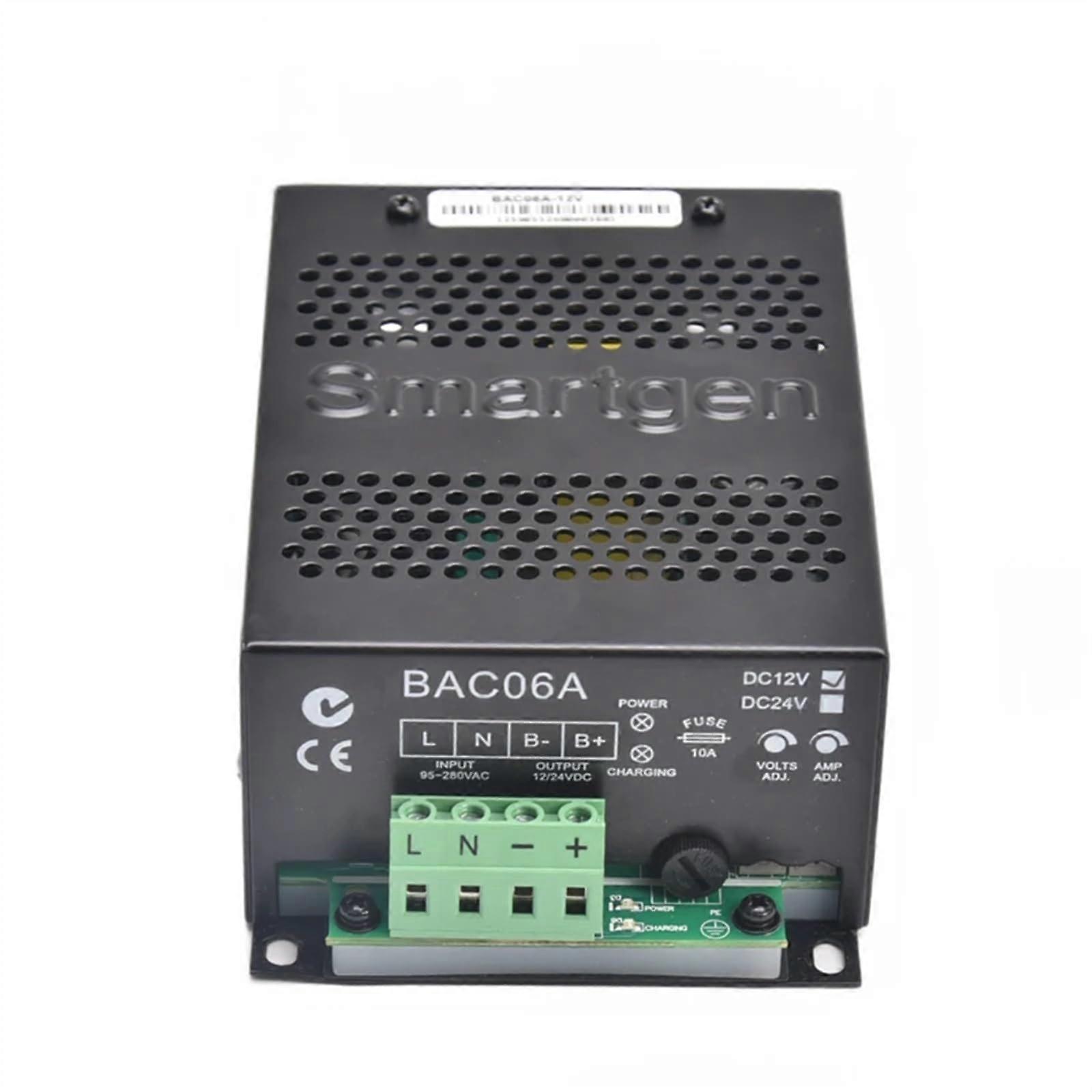 BAC06A 12V 24V Diesel Generator Battery Charger with Automatic Float Charging and Dual Voltage Support