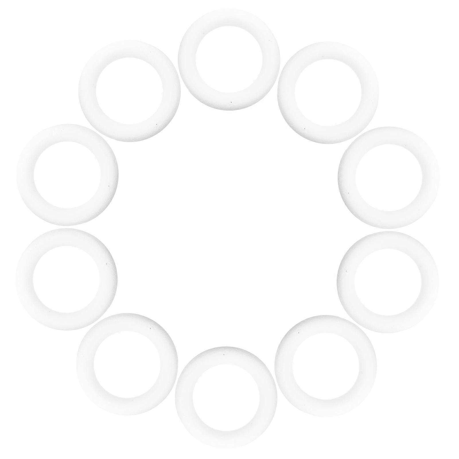 10Pcs White Foam Materials for DIY Foam Circles Project
