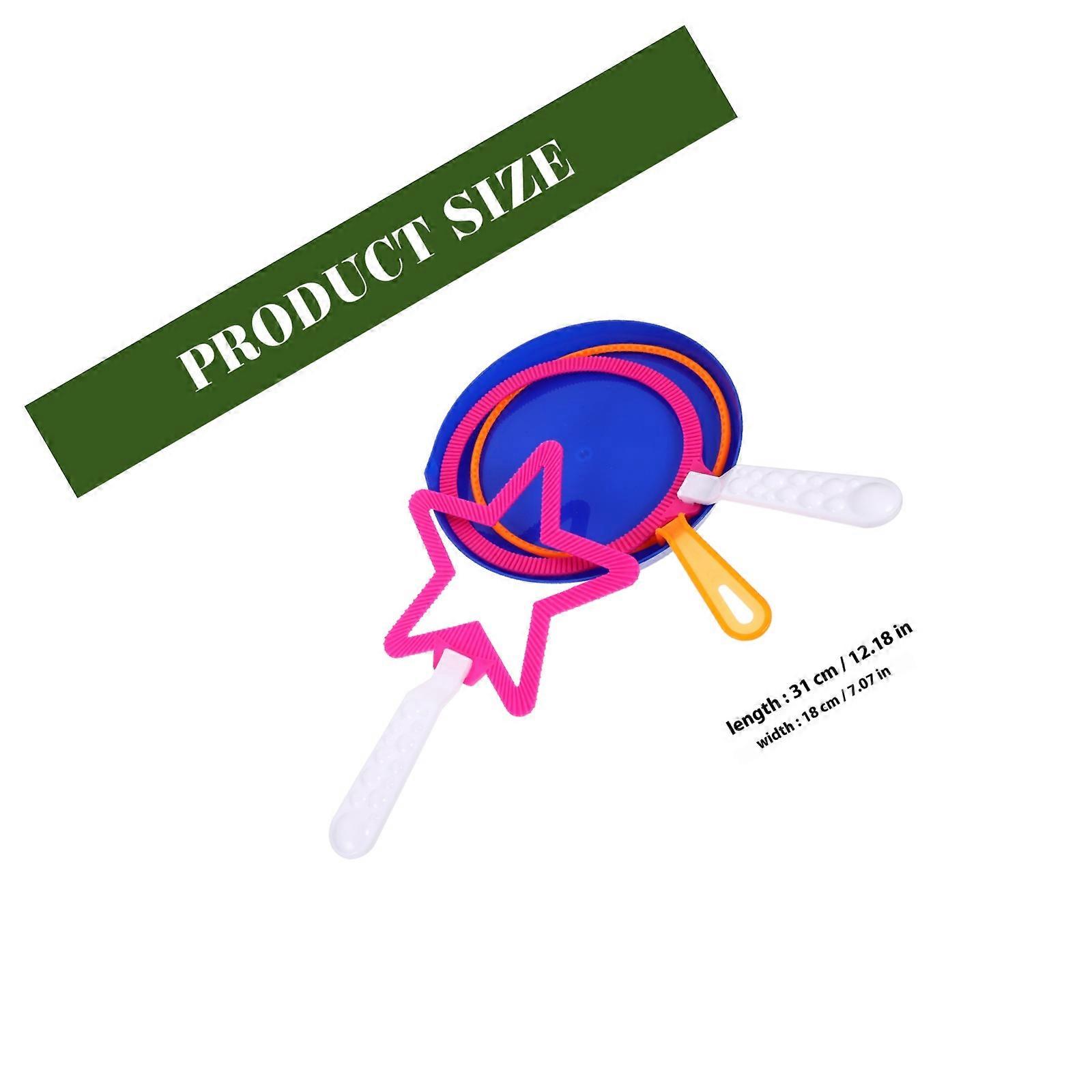 Colorful Bubble Wand Set Plastic Bubble Maker for Outdoor Use 4Pcs