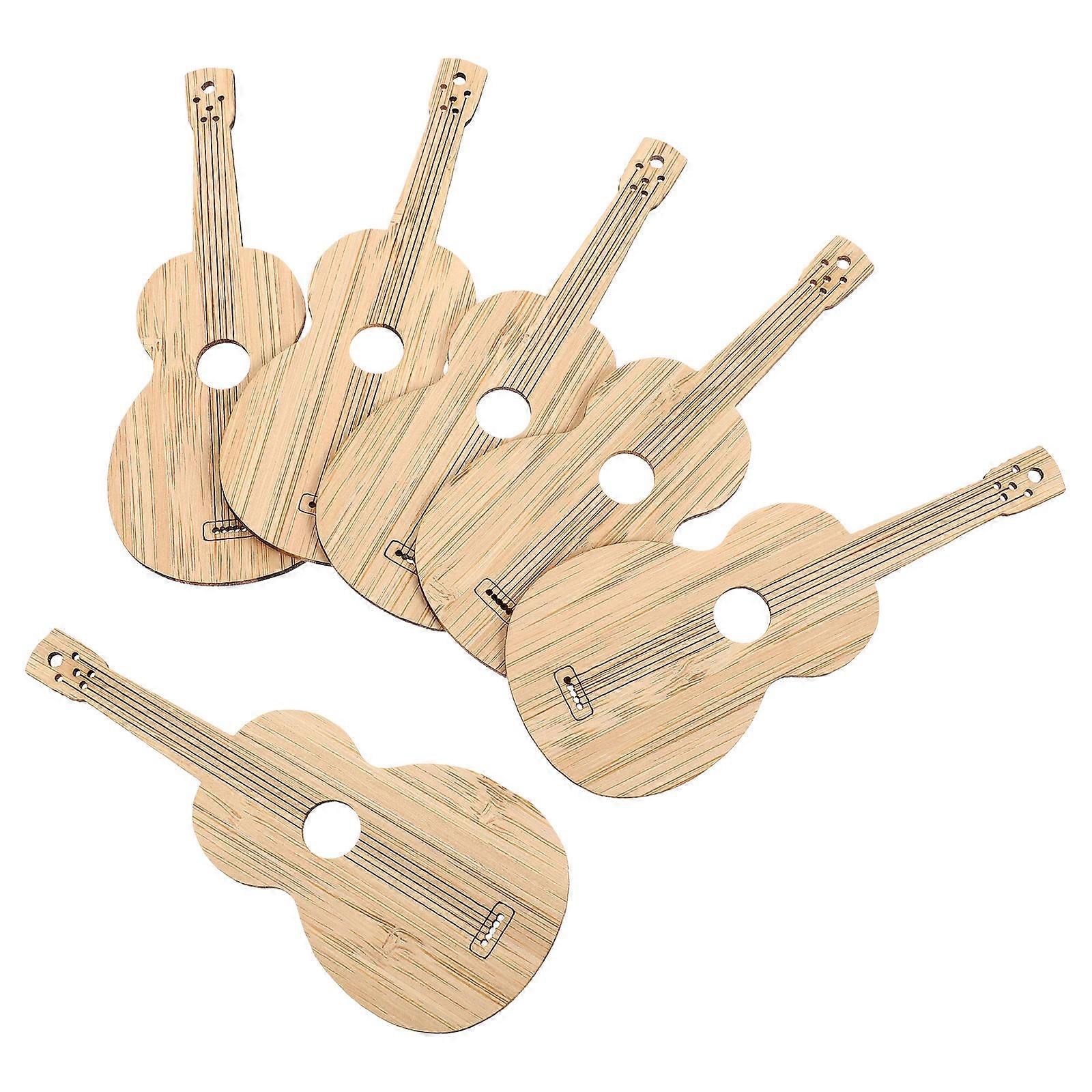 DIY Blank Bamboo Bookmarks for Decoration 6Pcs Cello Shaped Bookmarks