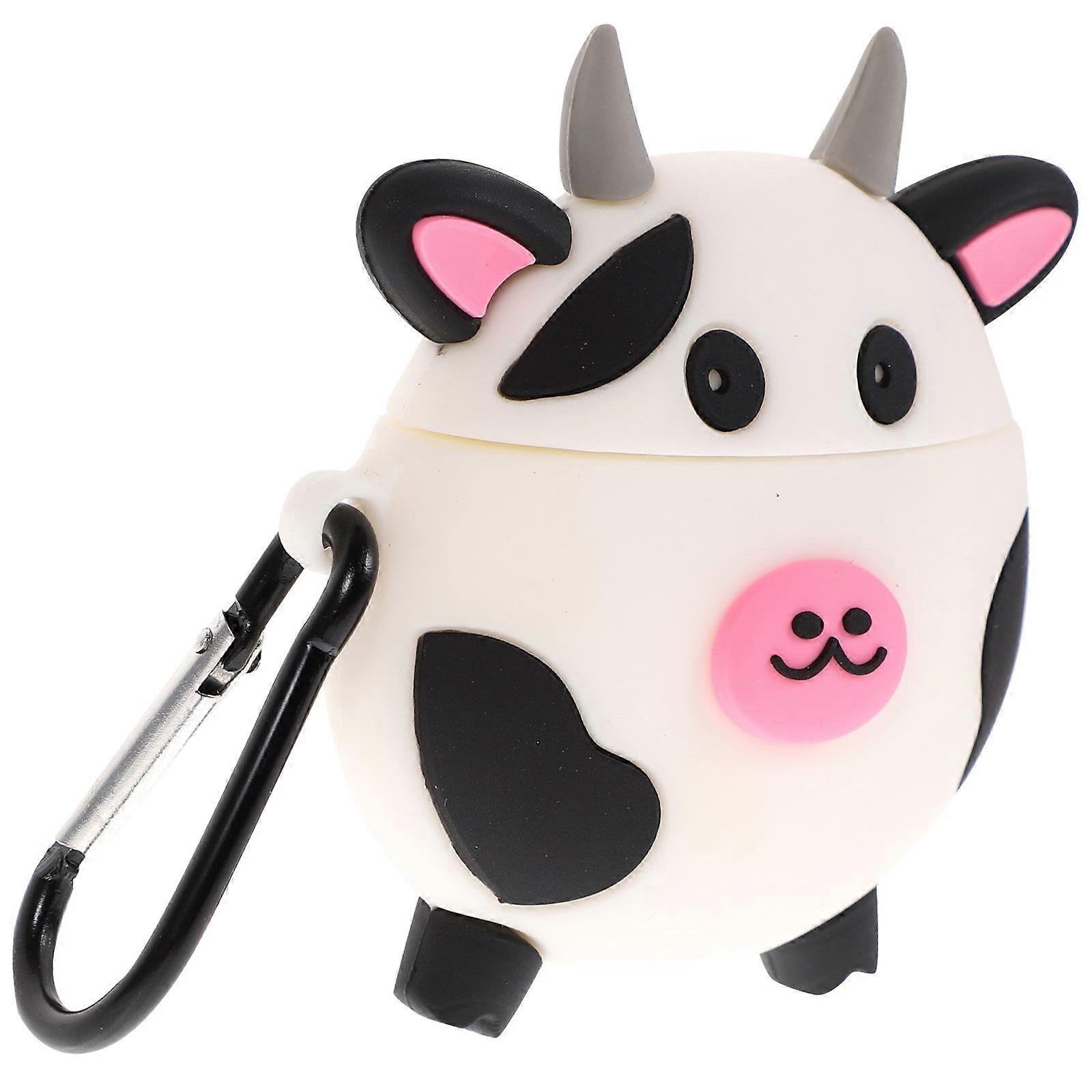 Wireless Cow Earbuds Protector Silicone Case for 1Pcs Compatible with AirPods