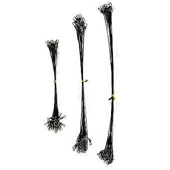 72Pcs Anti-Mordida Pesca Wire Trace Líderes Lure Wire Trace Pike Traces Wire 15cm 20cm 25cm Trace Leaders com Snap