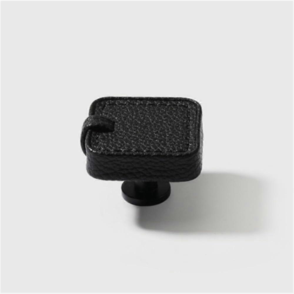 Square Black Cabinet Knobs and Drawer Handles, Modern Minimal Design, Easy to Install
