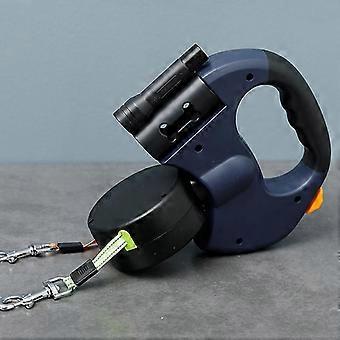 Pxcl Double Retractable Leash For 2 Dogs, Blue, 26*18cm