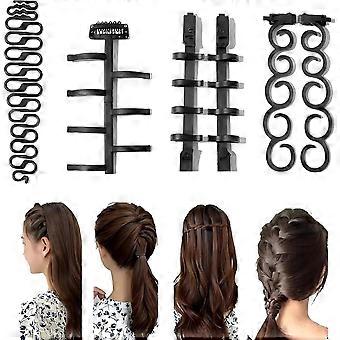 6Pcs Hair Braiding Tool Set, DIY Hair Styling Tools for Fishbone Braid, French Braid, Twisted Braid & Updo, Hair Braider Accessories for Women