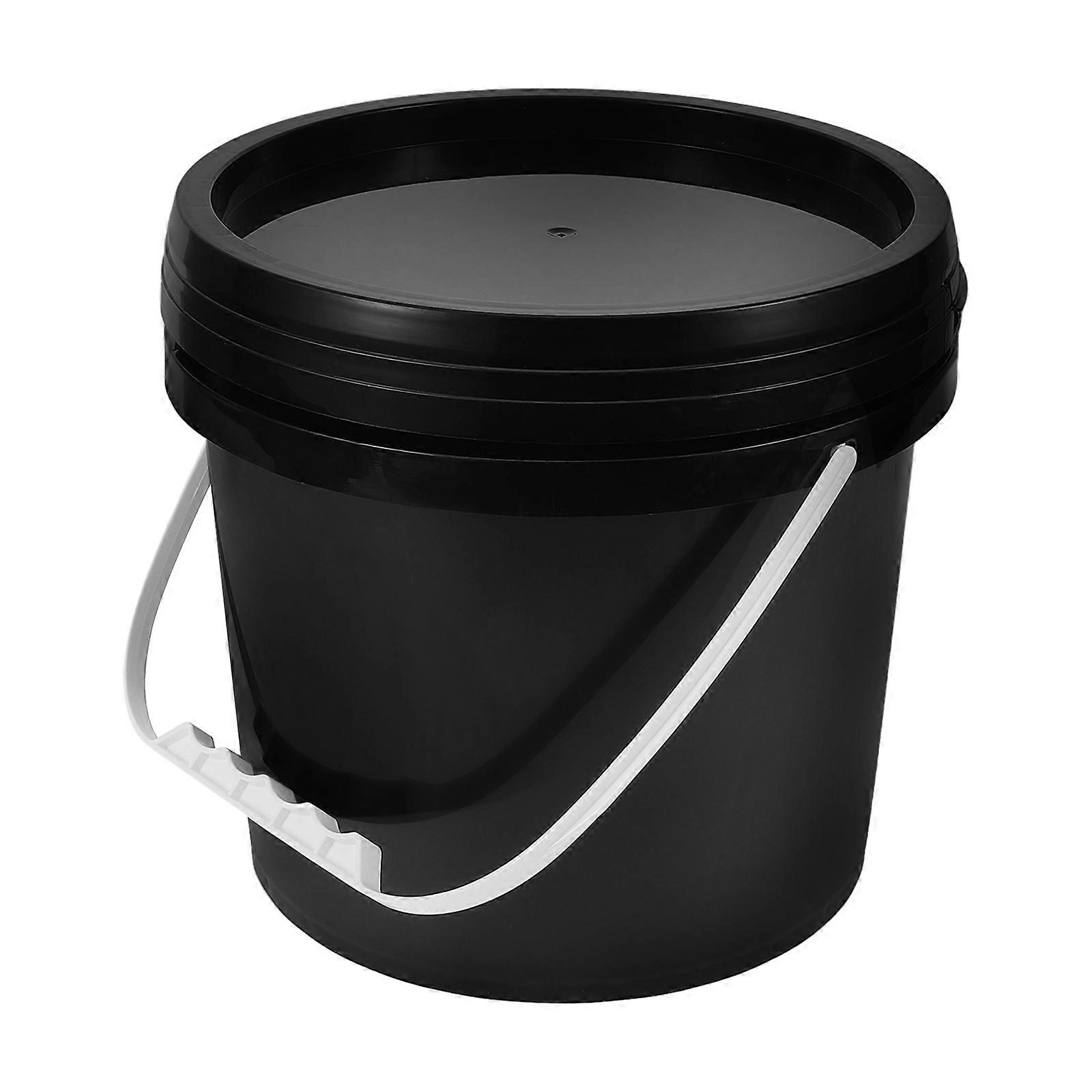 Robuster, luftdichter Kunststoffeimer, 4 Liter, schwarz