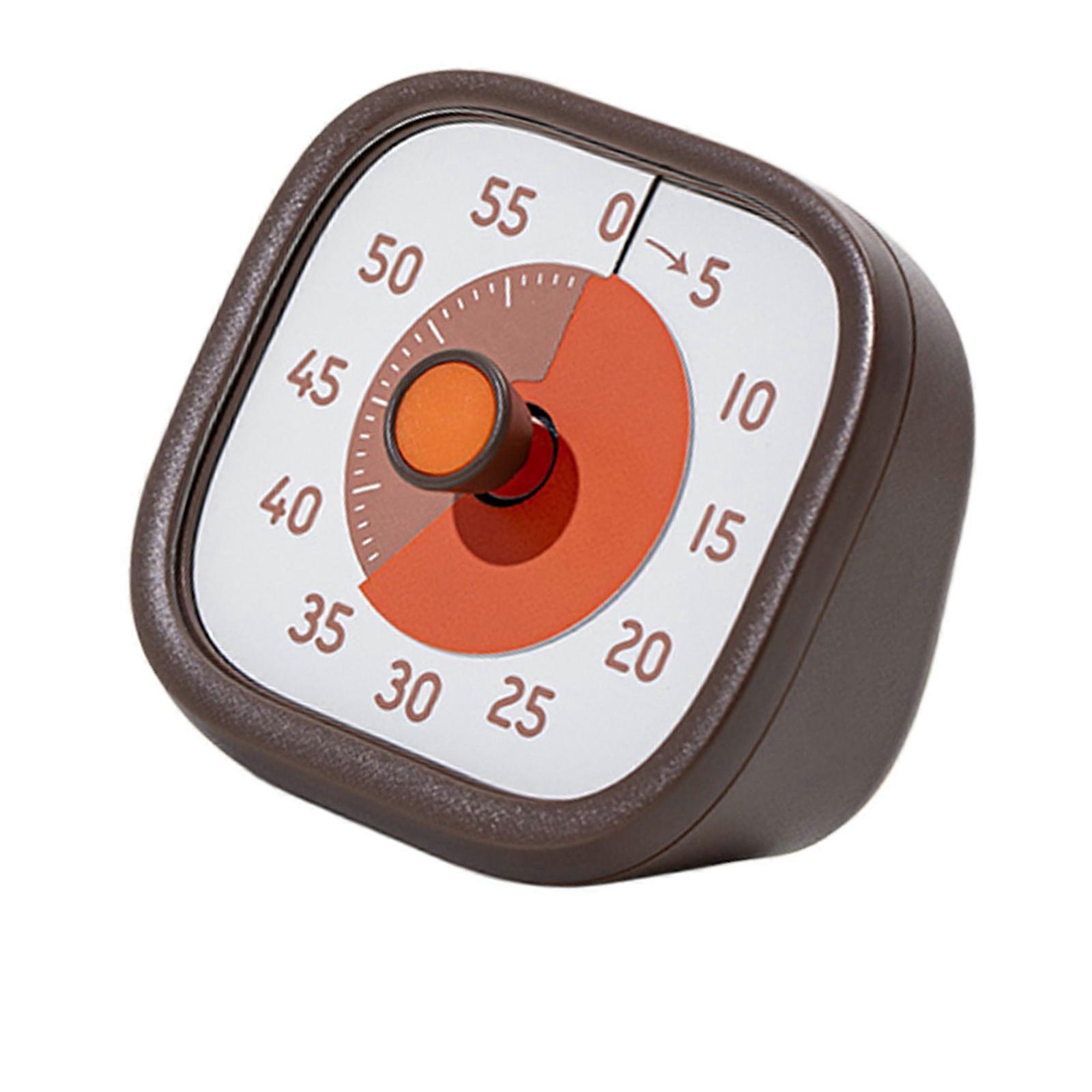 Convenient 60-Minutes Visual Timer Countdowns Device With Large Readout For Efficient Time Management Activity  chocolate