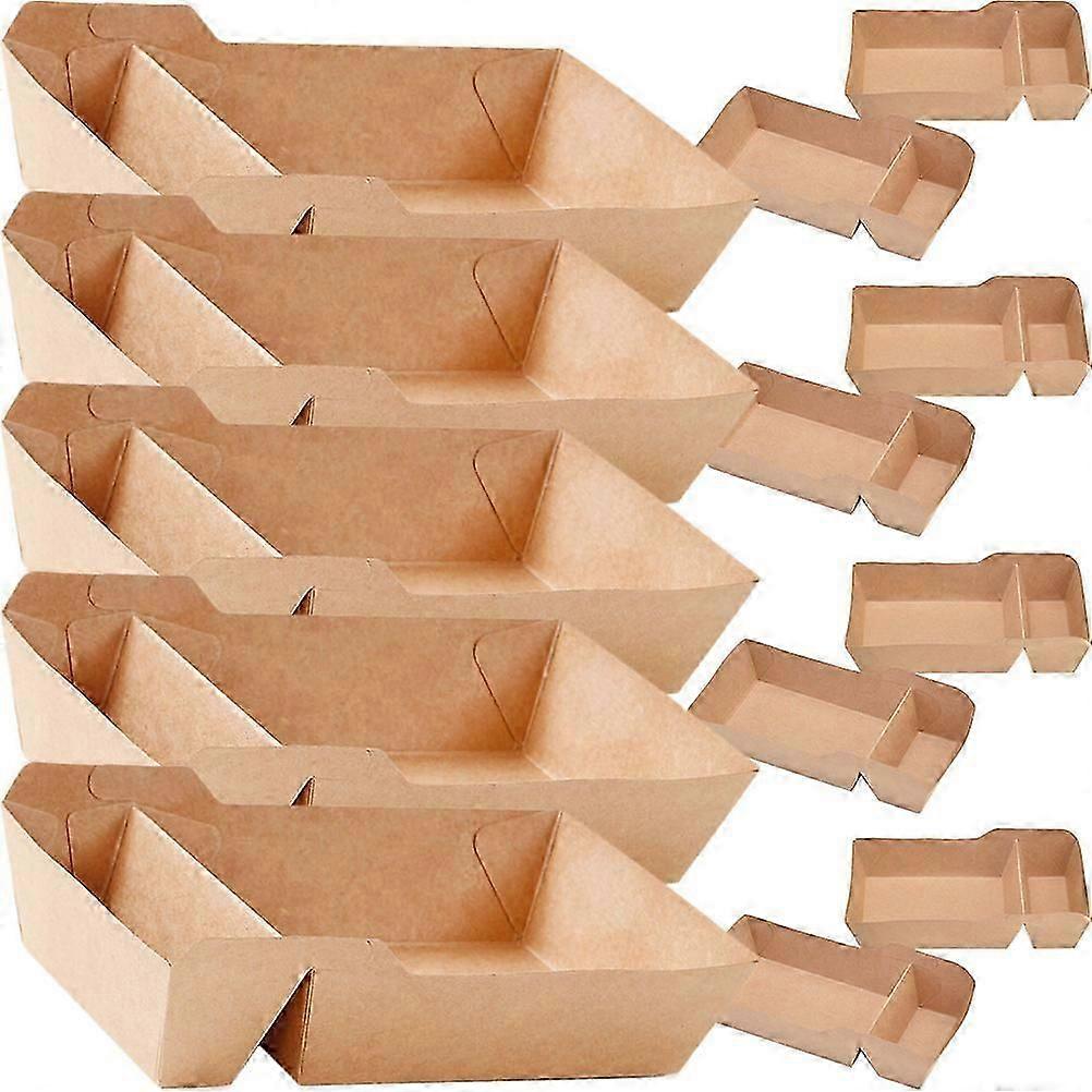 Light Brown Paper Snack Storage Boxes,50 Pieces
