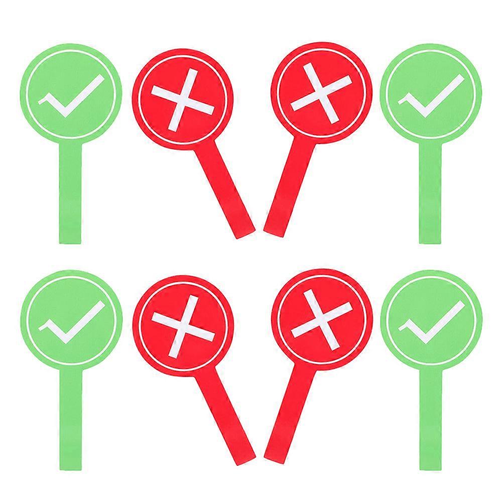 True False Sign Board Hand Holding Voting Paddle 8Pcs Classroom Answer Tools
