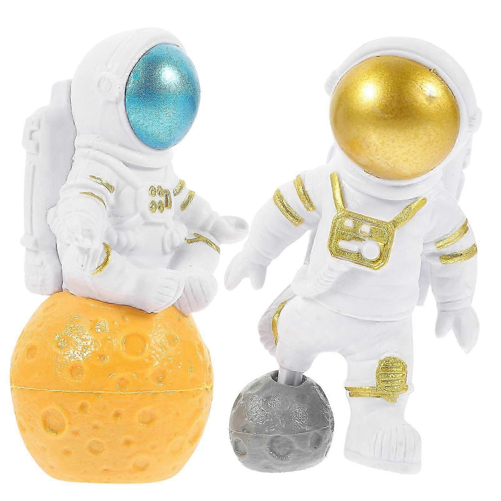 2 Pack PVC Astronaut Fish Tank Decorations