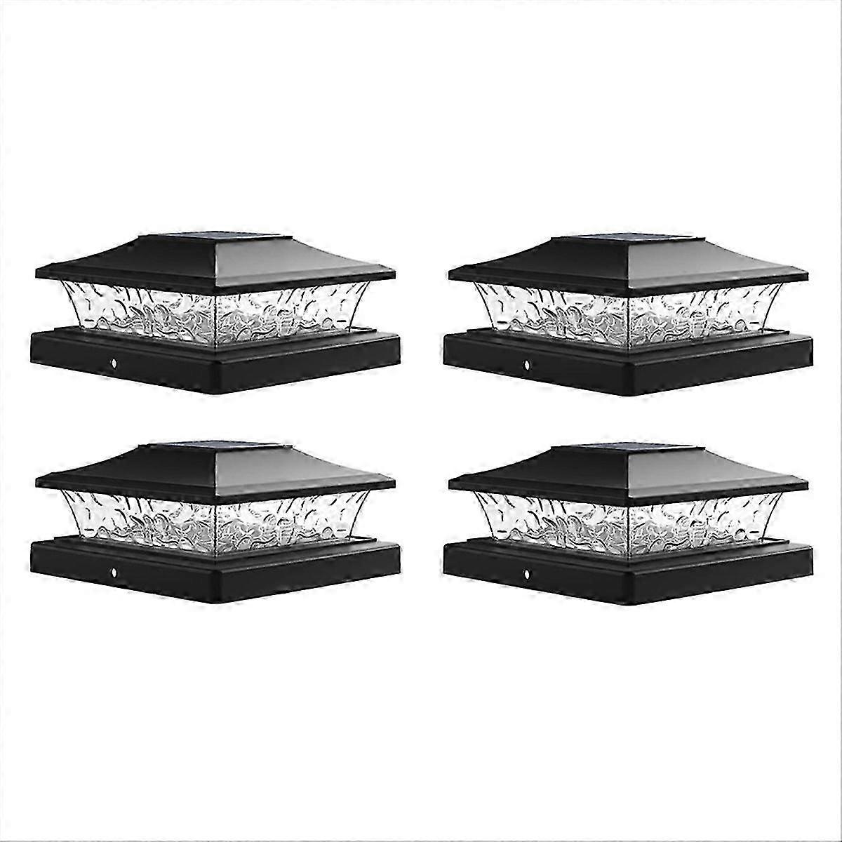 Solar Post Cap Lights Outdoor Deck Fence Post Light 4Pack