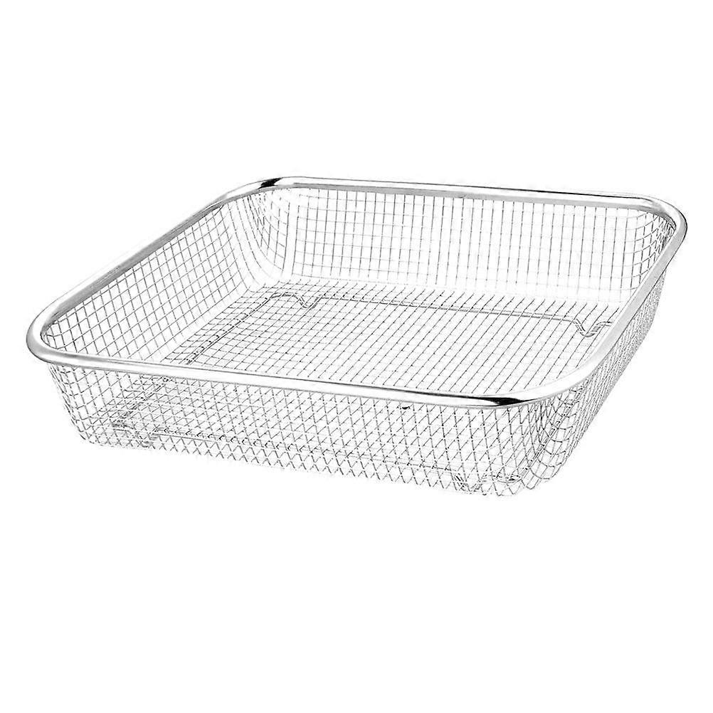 Multi-function Mesh Strainer Household Vegetable Strainer Fruits Container (Silver)
