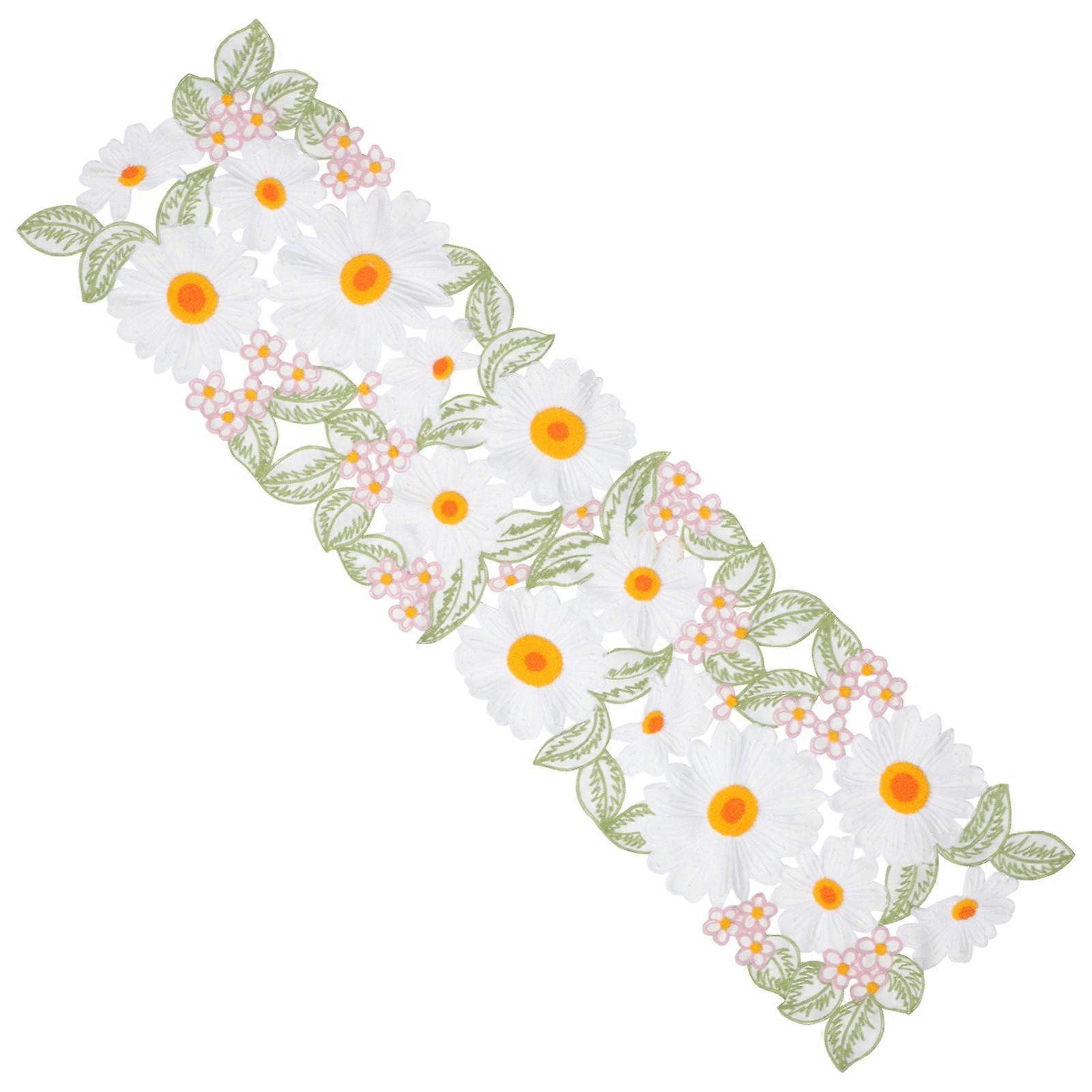 Rustic Table Runner Floral Embroidered Table Runner Dinning Table Decoration